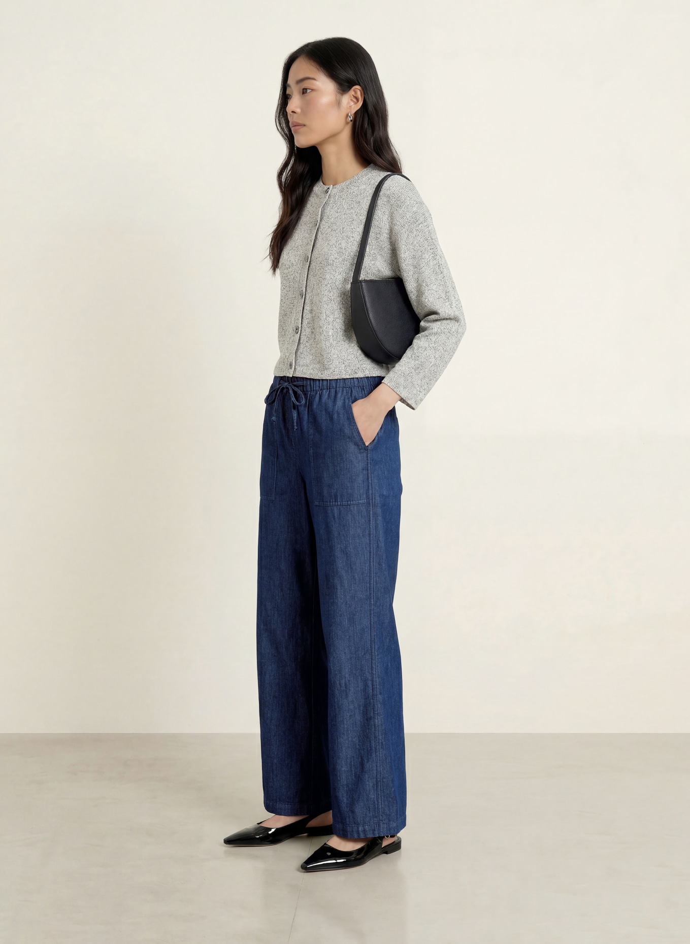 OPUS Wide-Leg Jeans MELANE: 70259 mid oxford blue