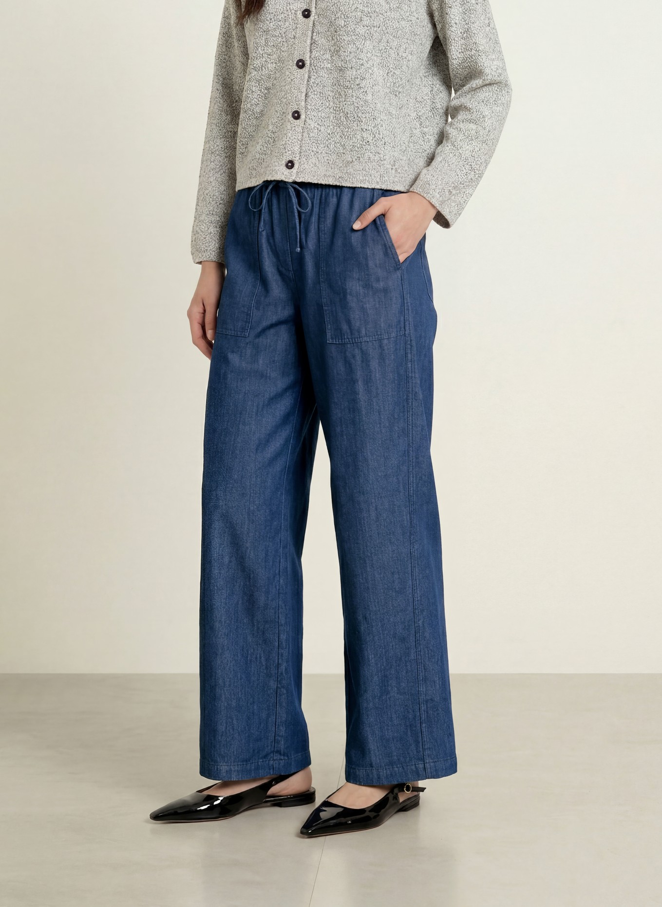 OPUS Wide-Leg Jeans MELANE: 70259 mid oxford blue