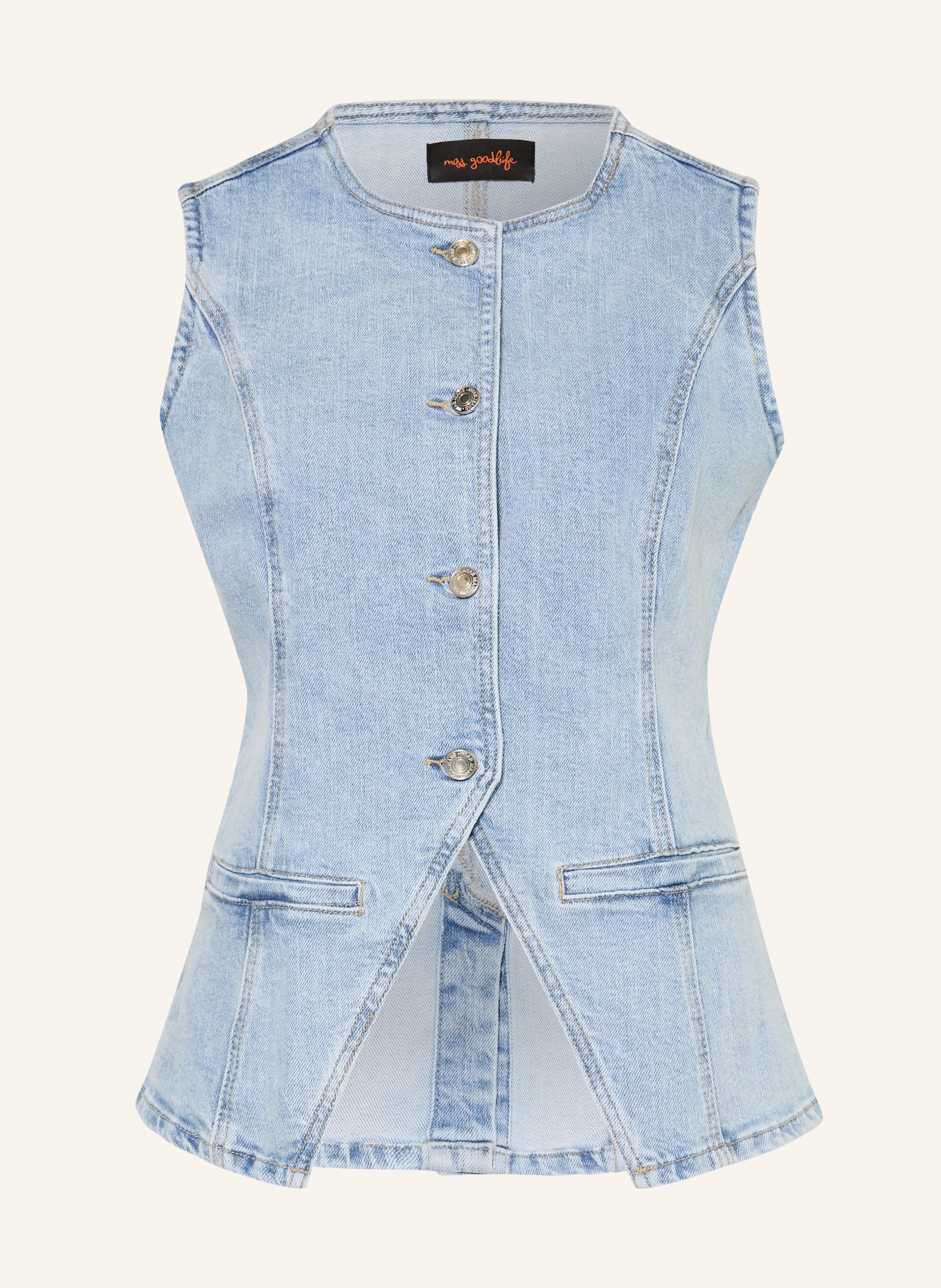 miss goodlife Denim vest: LIGHT BLUE