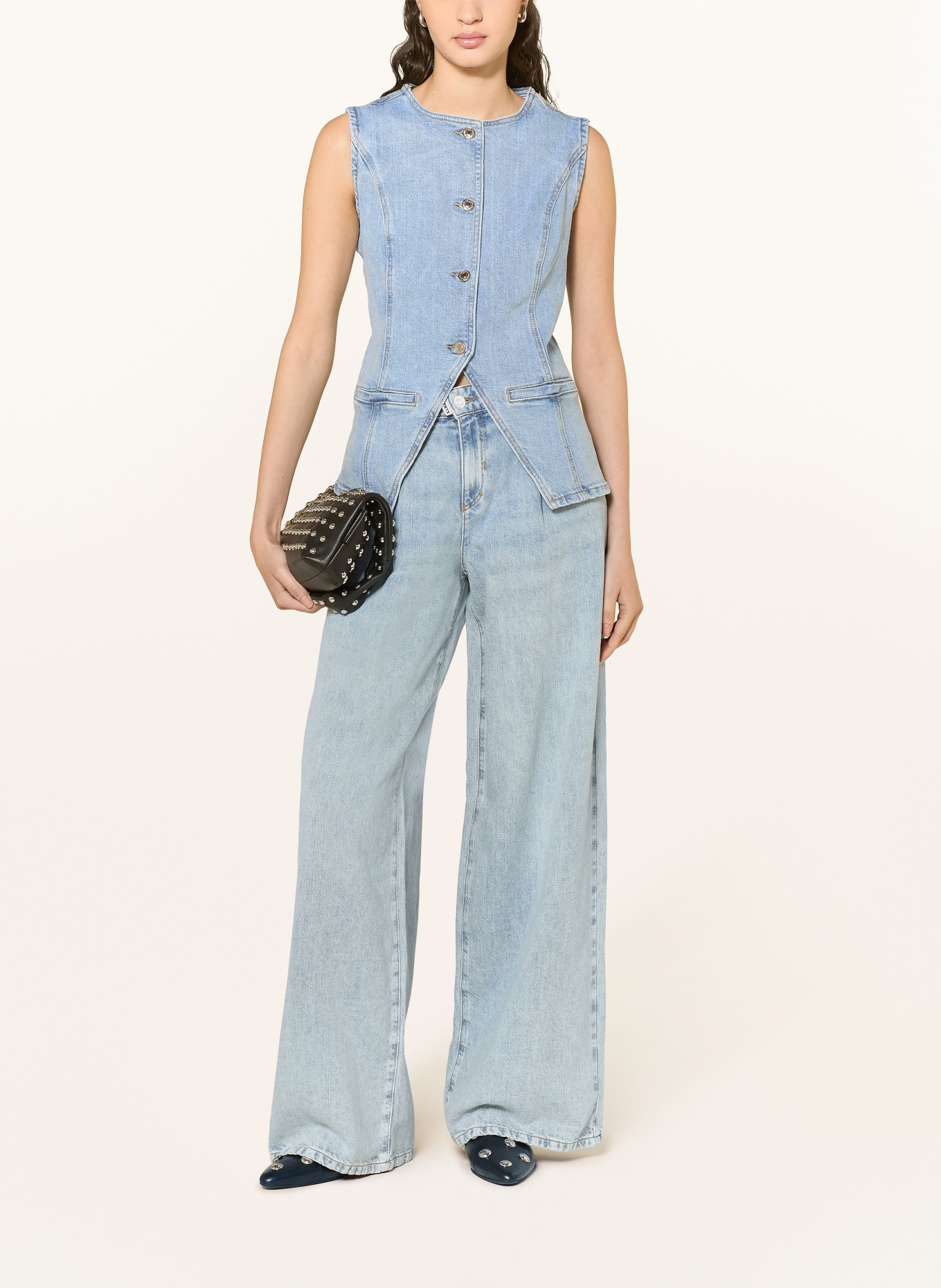 miss goodlife Denim vest: LIGHT BLUE