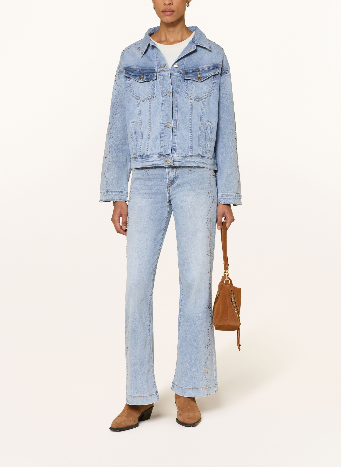 miss goodlife Jeansjacke mit Nieten: 24 BLUE