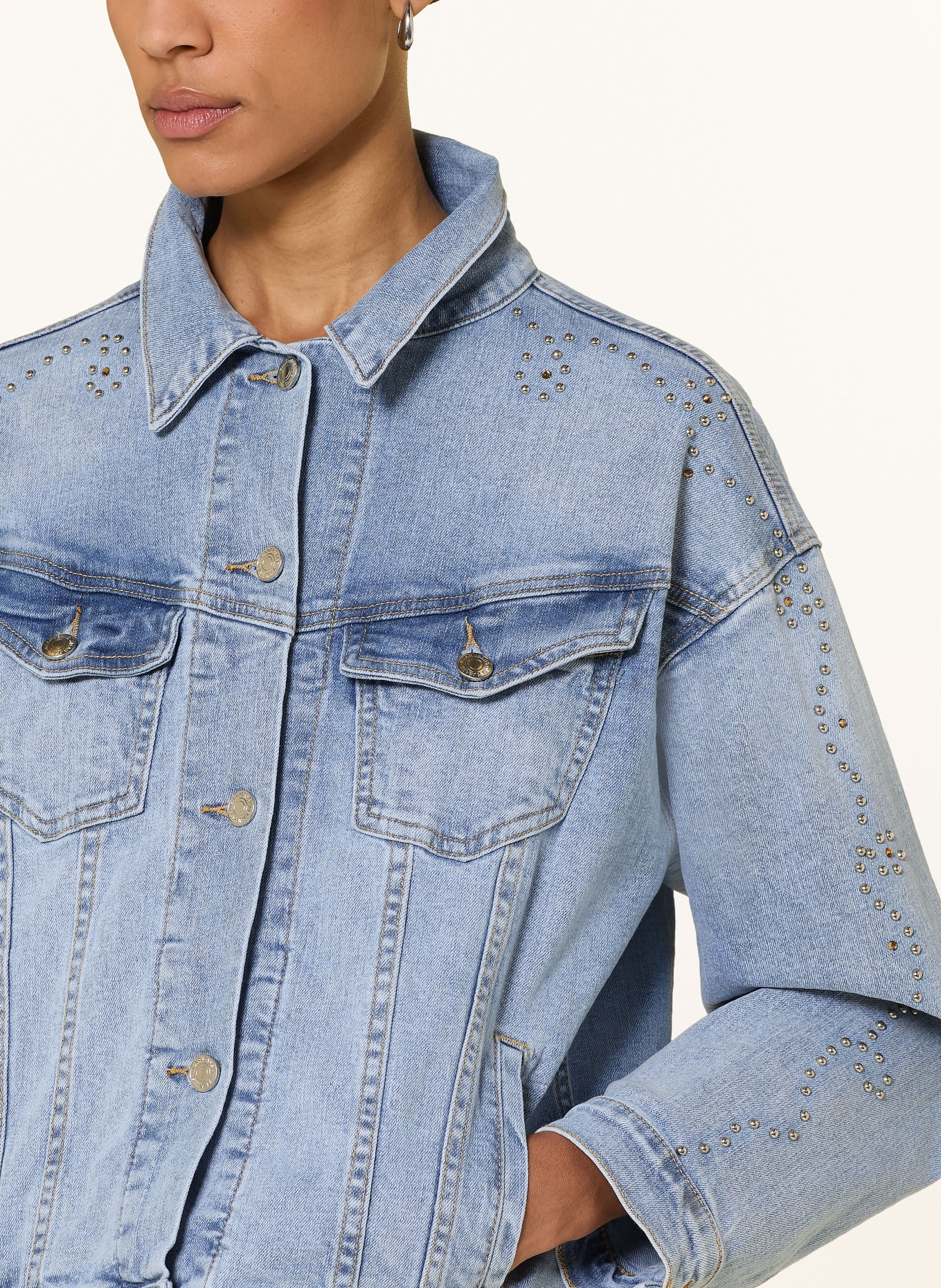 miss goodlife Jeansjacke mit Nieten: 24 BLUE