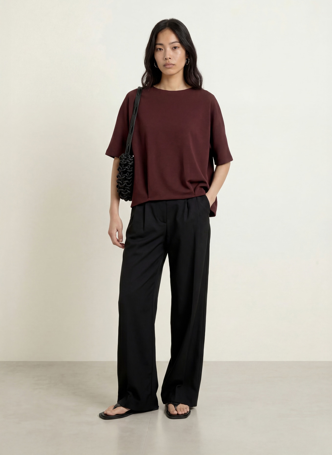 OPUS GINNE Blouse Shirt: DARK RED