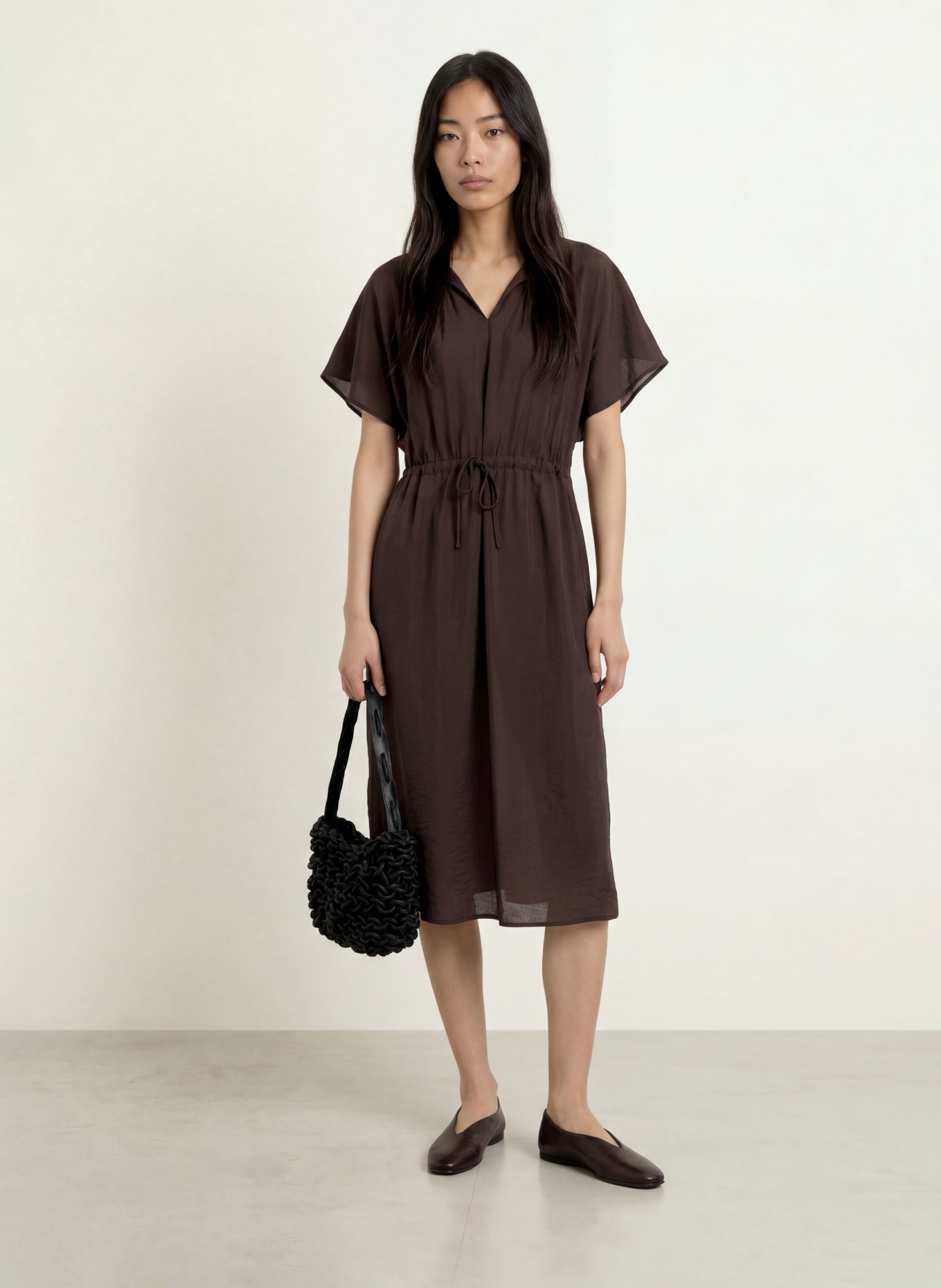 OPUS WERISSA Dress: DARK BROWN