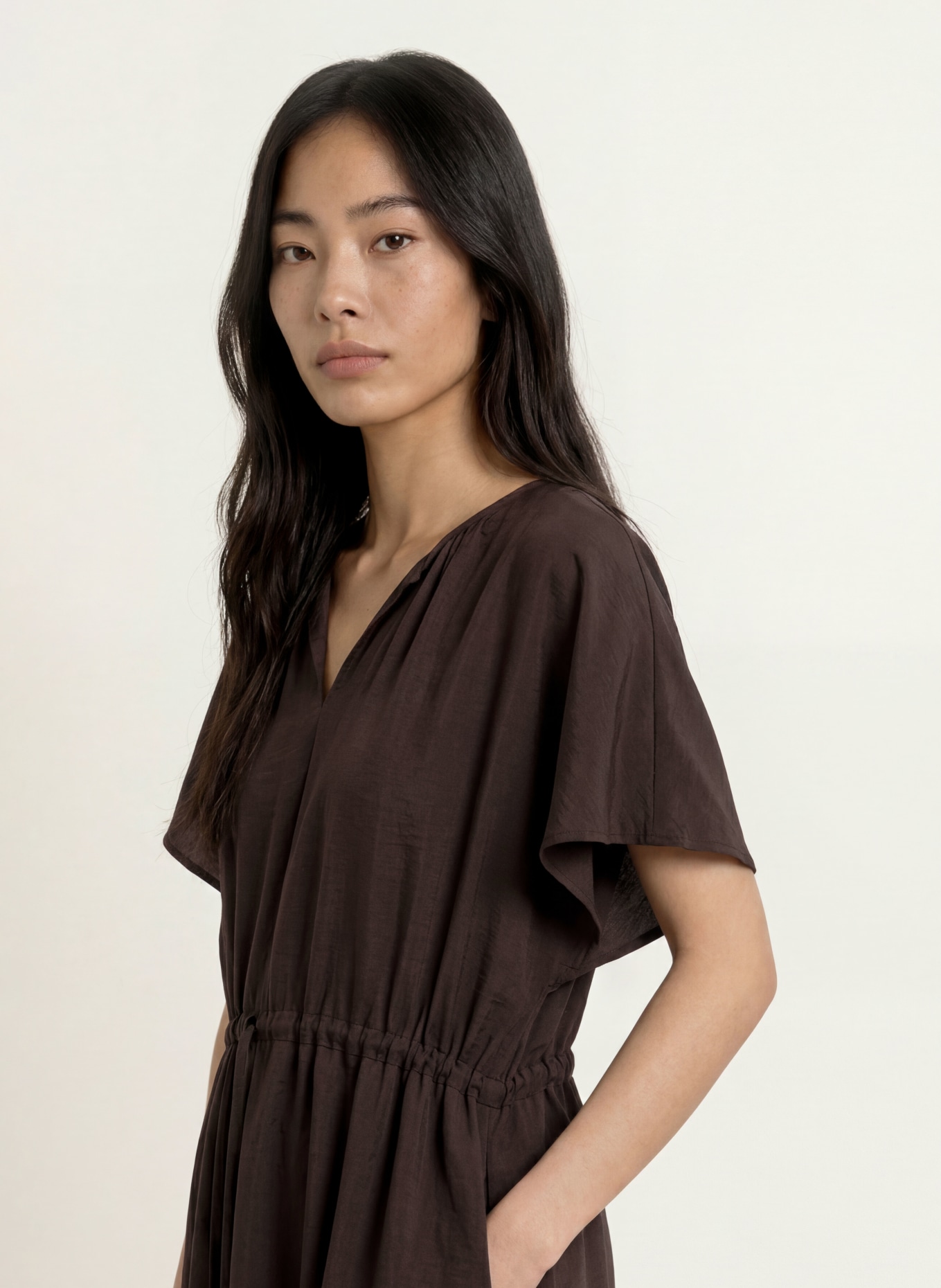 OPUS WERISSA Dress: DARK BROWN