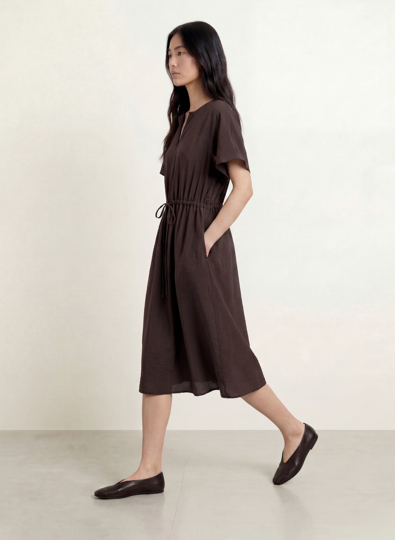 OPUS WERISSA Dress: DARK BROWN