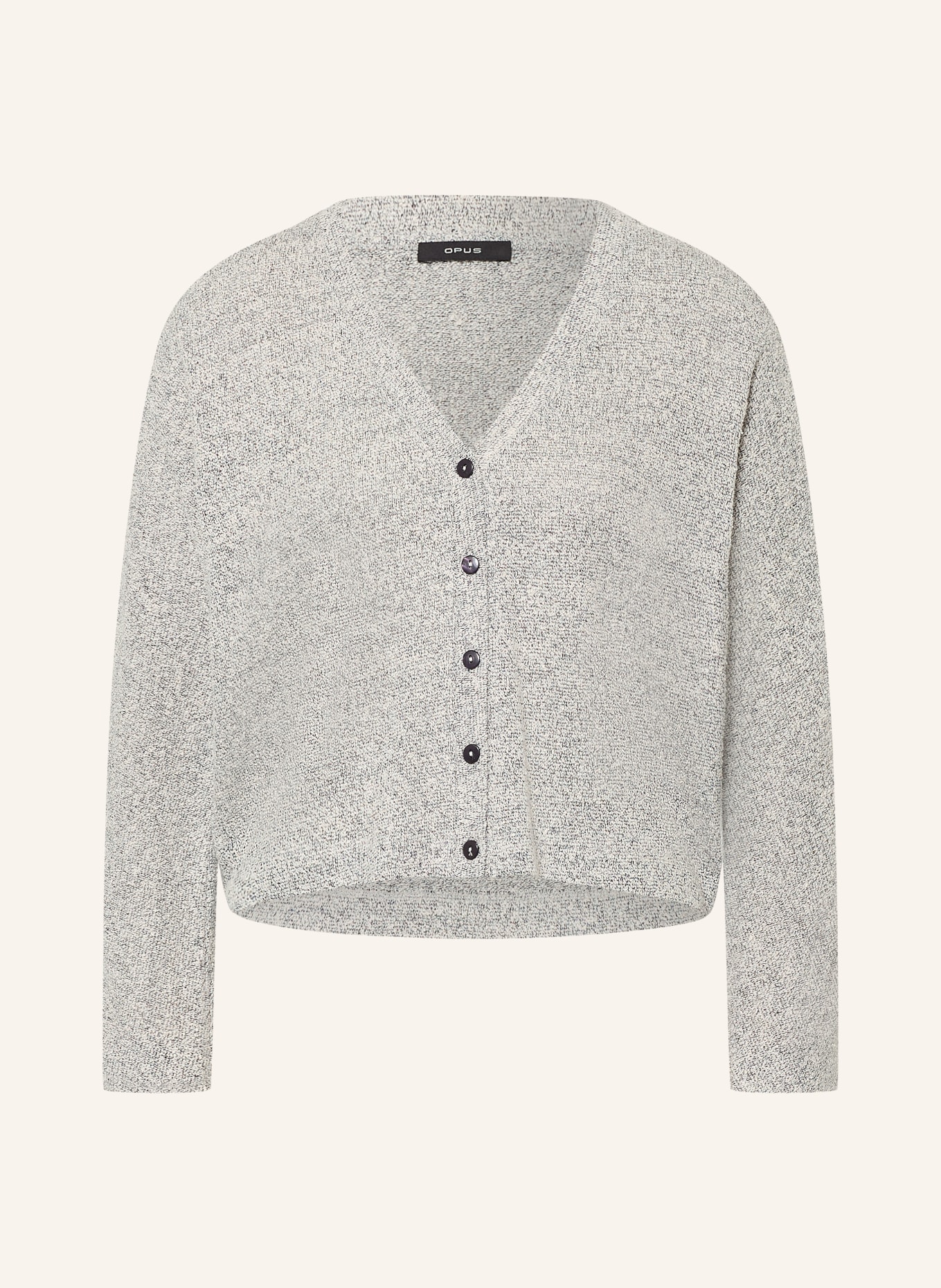 OPUS Gebreid vest SAKUNO: WIT / ZWART