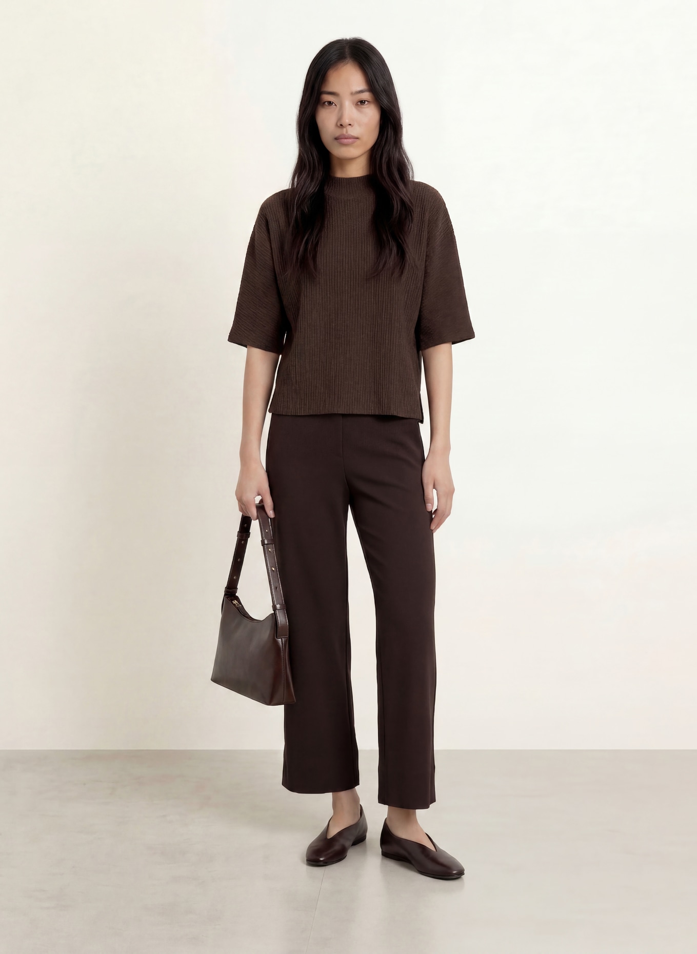 OPUS Blouse: DARK BROWN
