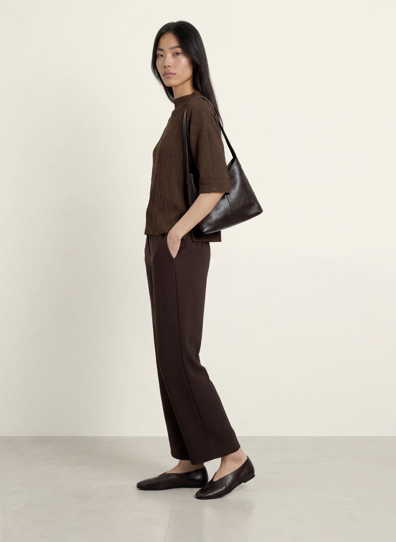 OPUS Blouse: DARK BROWN