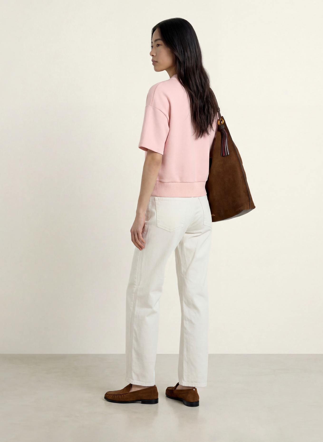OPUS T-Shirt GALITA im Materialmix: HELLROSA