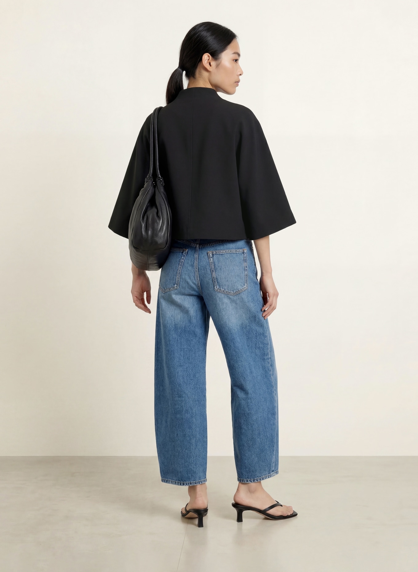 OPUS Blazer met 3/4-mouwen: ZWART