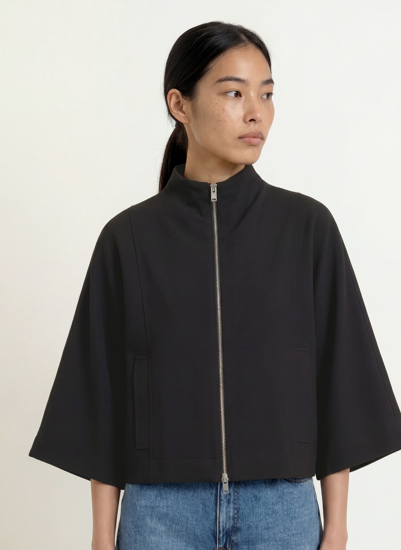 OPUS Blazer met 3/4-mouwen: ZWART