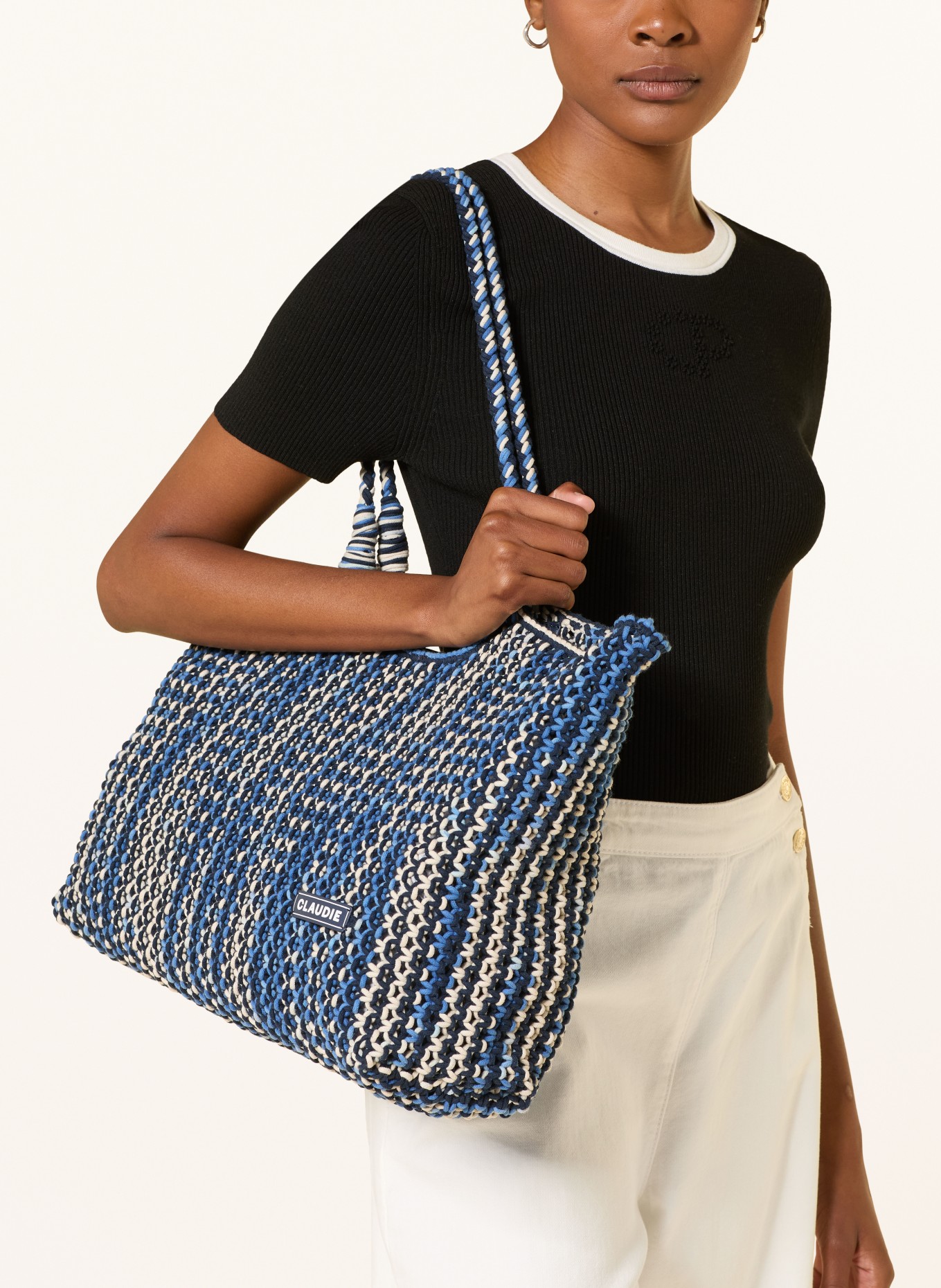 CLAUDIE PIERLOT Shopper: BLAU / DUNKELBLAU / WEISS