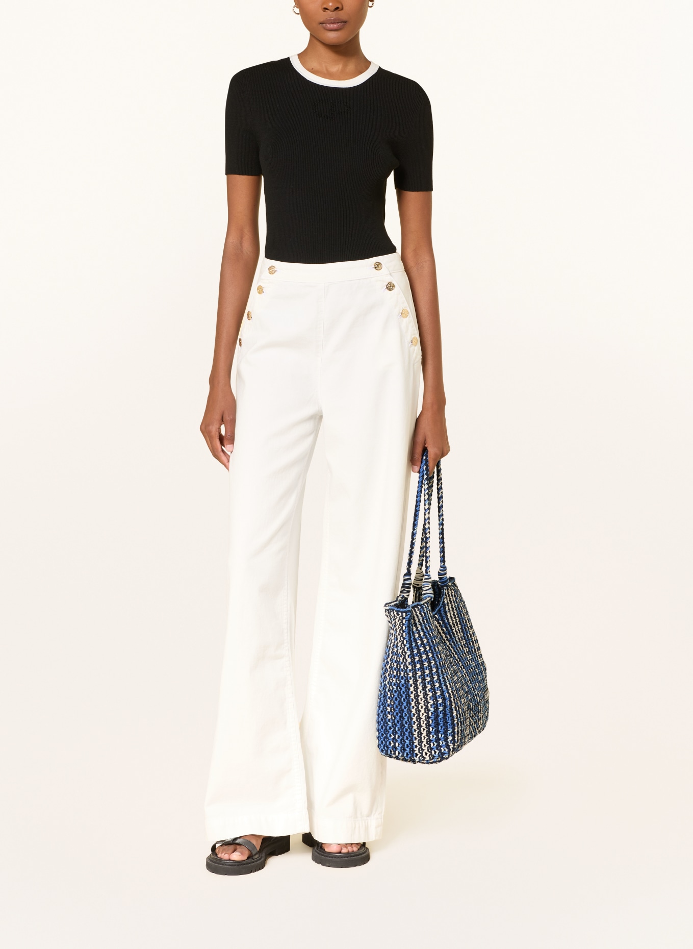 CLAUDIE PIERLOT Shopper: BLAU / DUNKELBLAU / WEISS