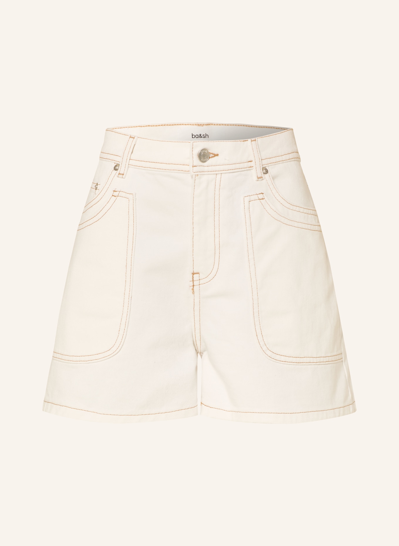 ba&sh Jeansshorts BEVY: ECRU