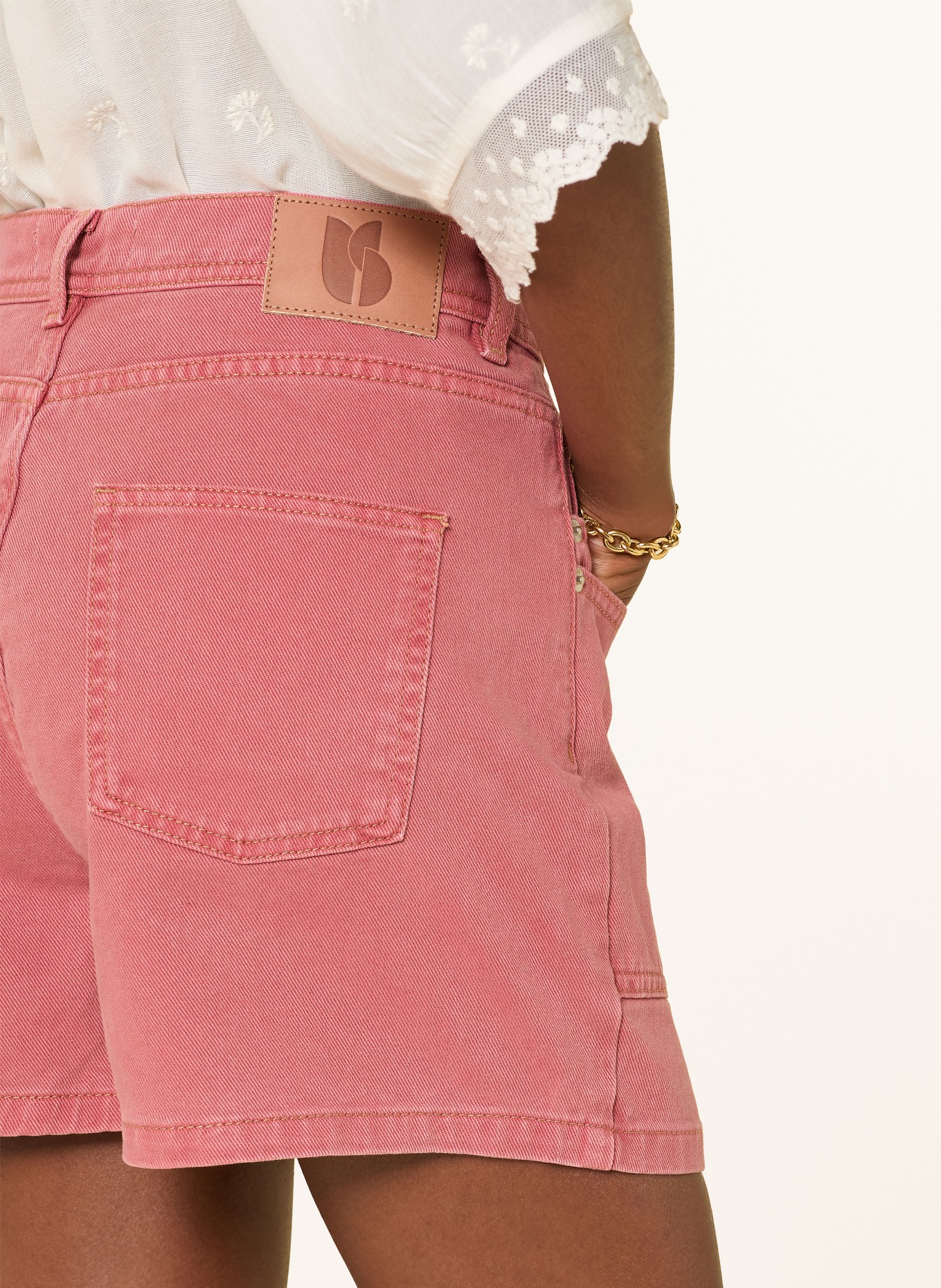 ba&sh Jeansshorts BEVY: HELLROT