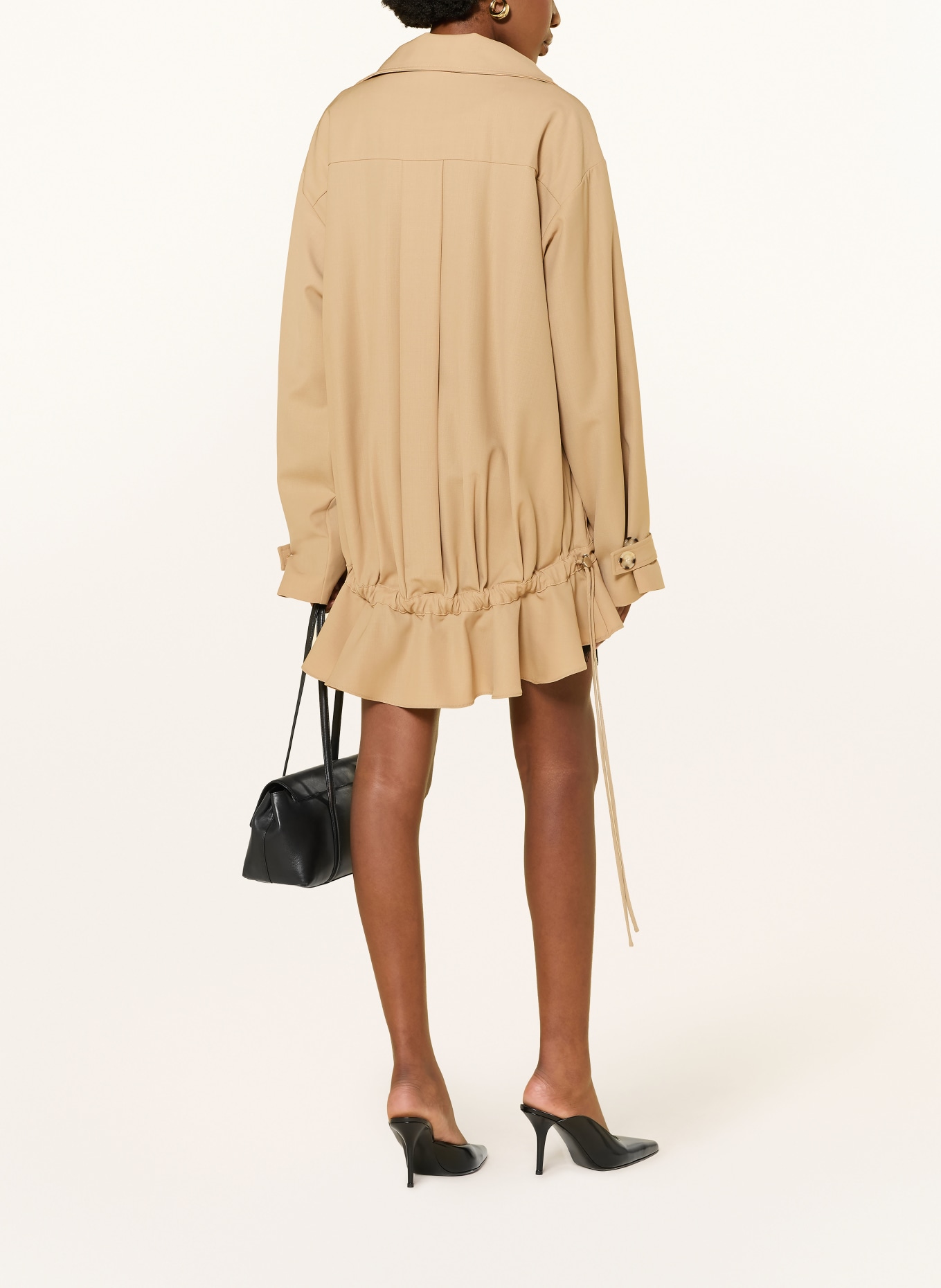 ARAKII Trenchcoat mit Rüschen: BEIGE