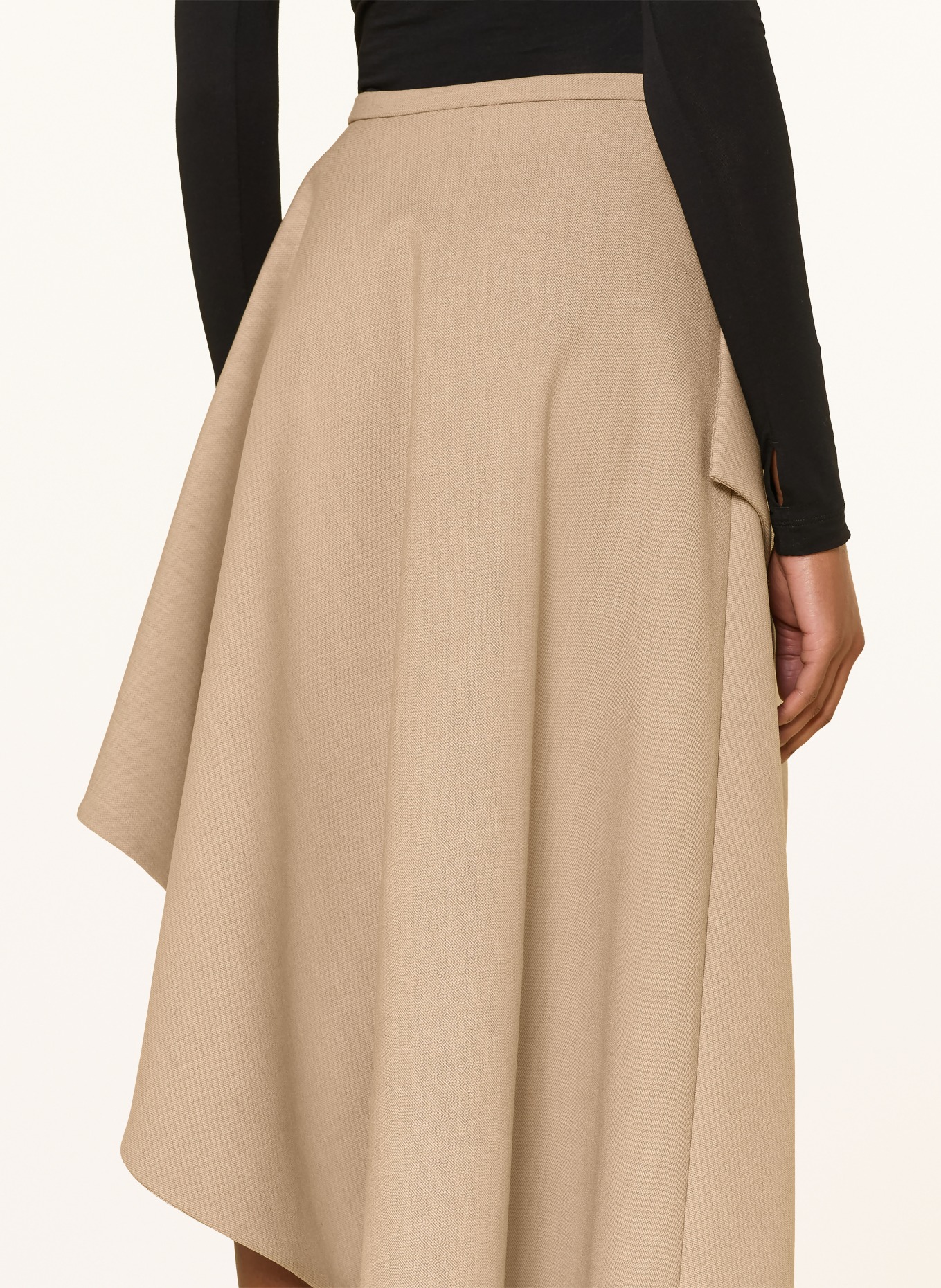 ARAKII Wrap-style skirt: CAMEL