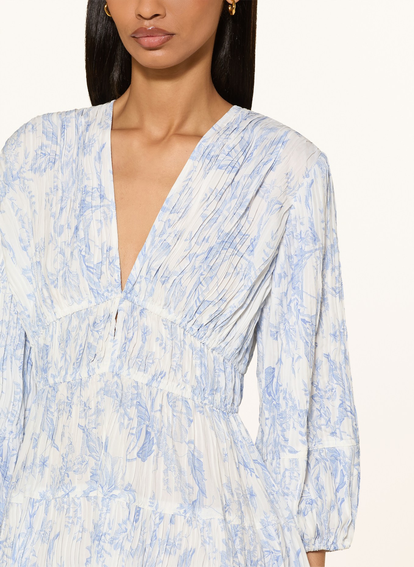 maje Kleid: HELLBLAU / WEISS