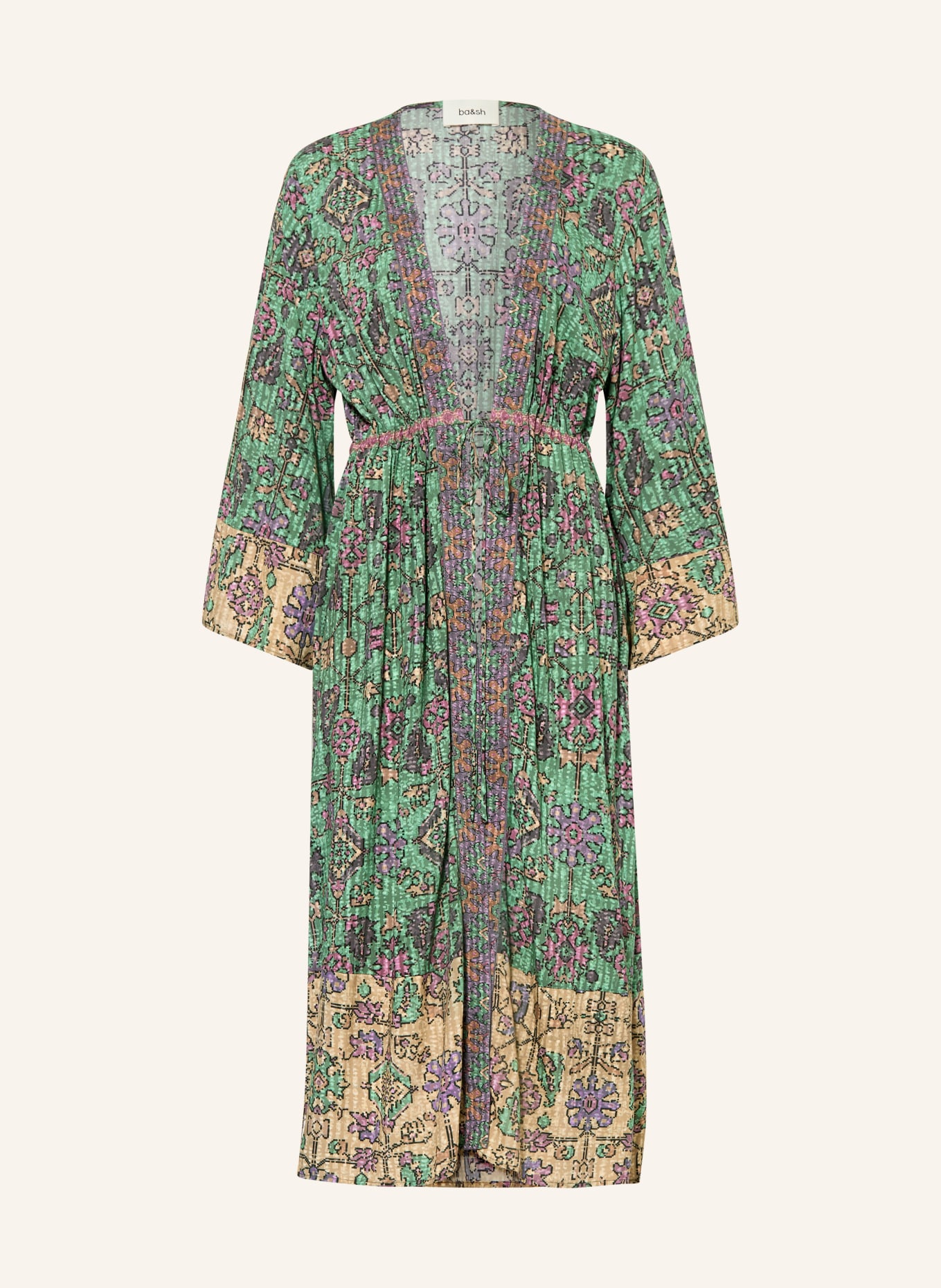 ba&sh Kimono PADRIG: GRÜN / BRAUN / LILA