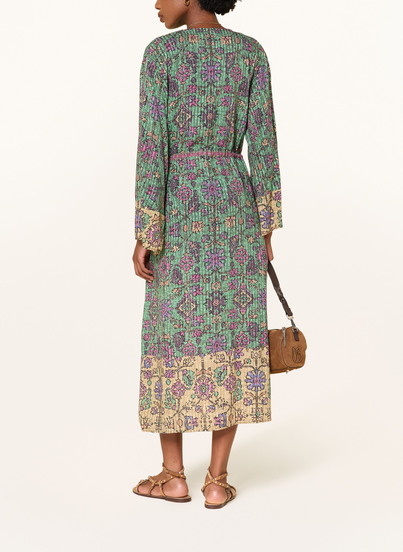 ba&sh Kimono PADRIG: GRÜN / BRAUN / LILA