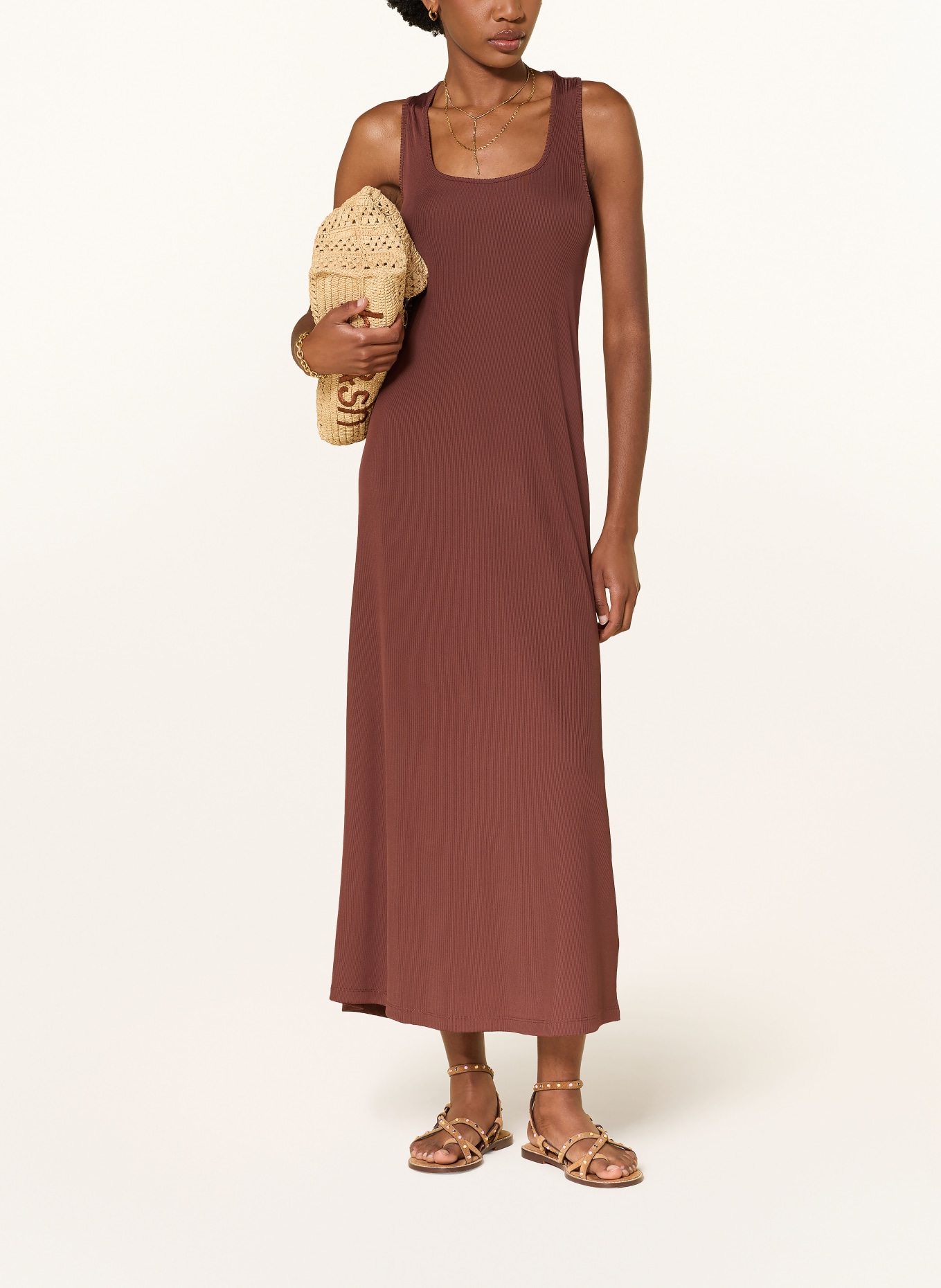 ba&sh NAORA Dress: BROWN
