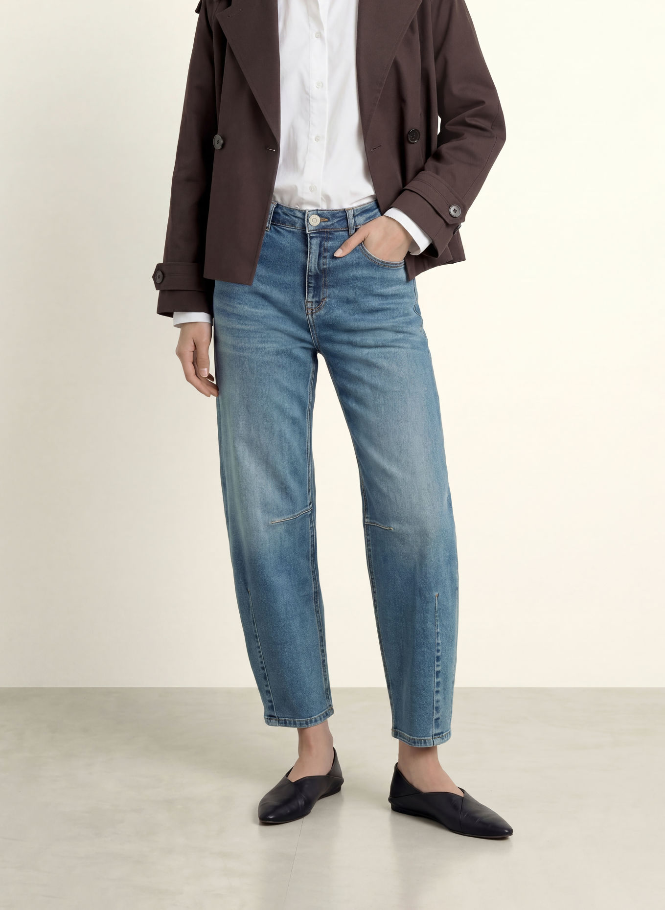OPUS Dżinsy typu barrel LISSIE BOLDY: 70395 mid blue