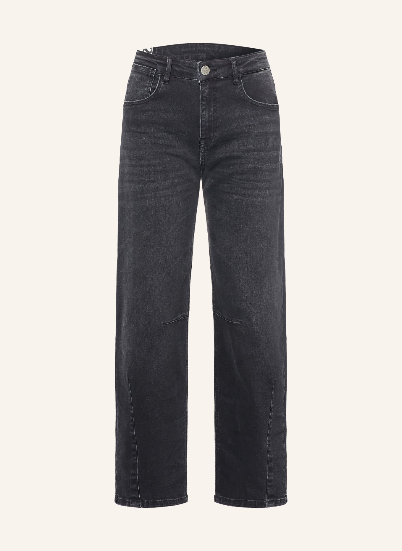 OPUS Džíny Barrel LISSIE BOLDY: 70393 dark grey
