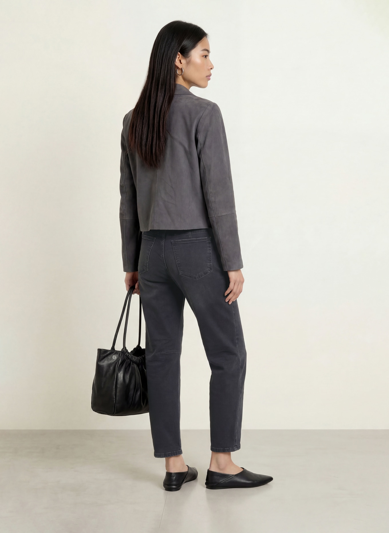 OPUS Džíny Barrel LISSIE BOLDY: 70393 dark grey