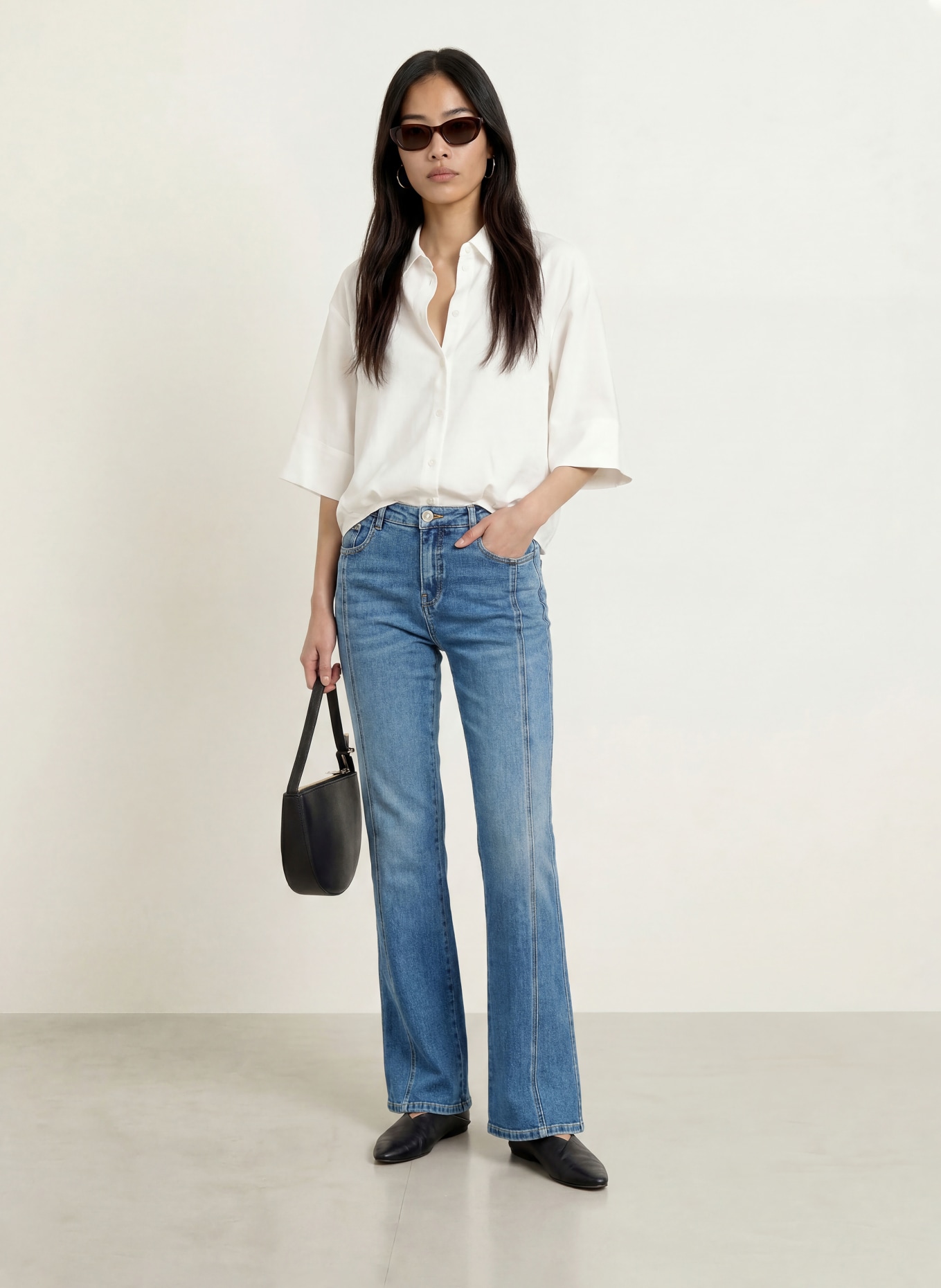OPUS Jean évasé MIVA STRONG: 70390 mid blue