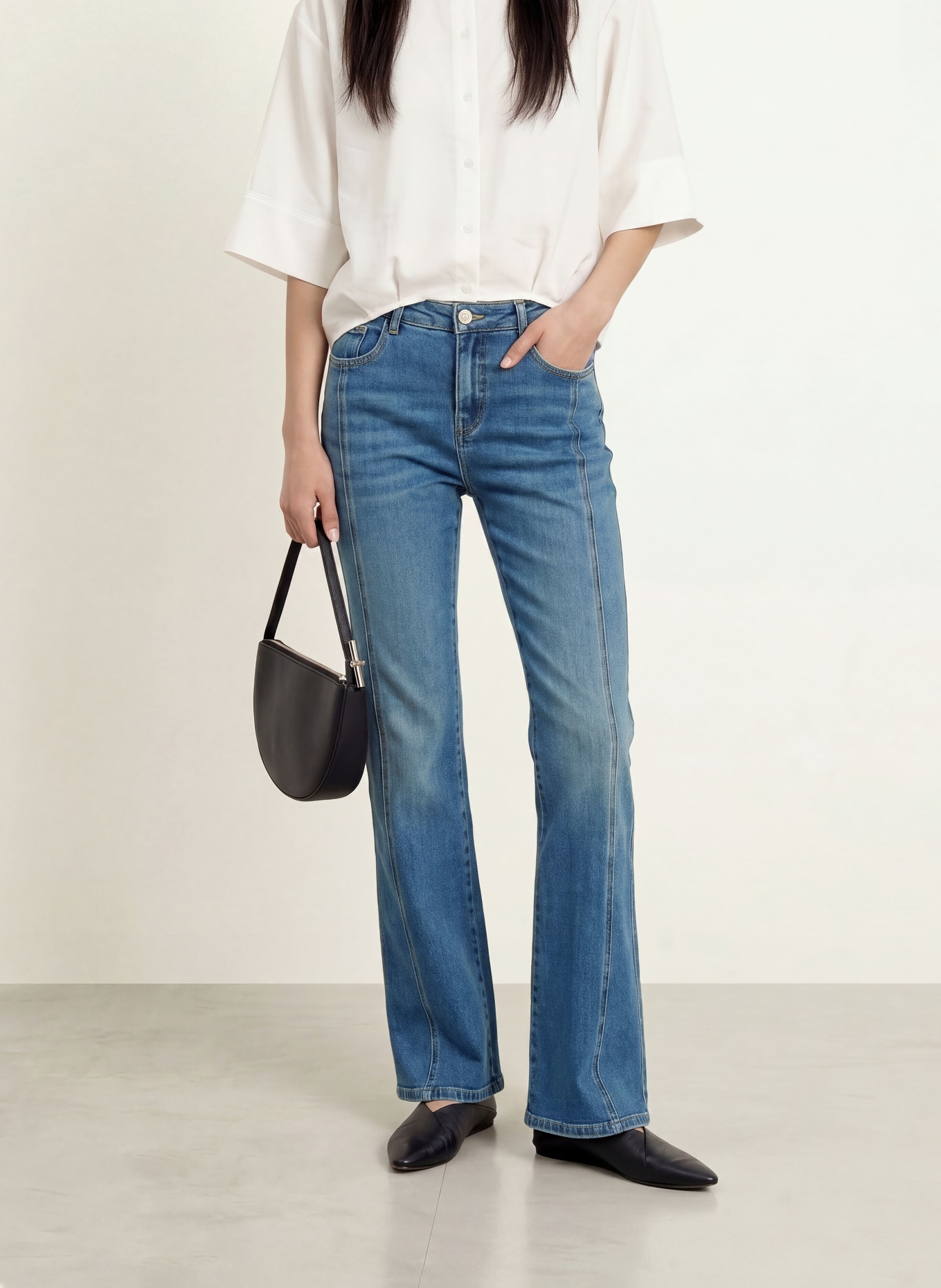OPUS Jean évasé MIVA STRONG: 70390 mid blue