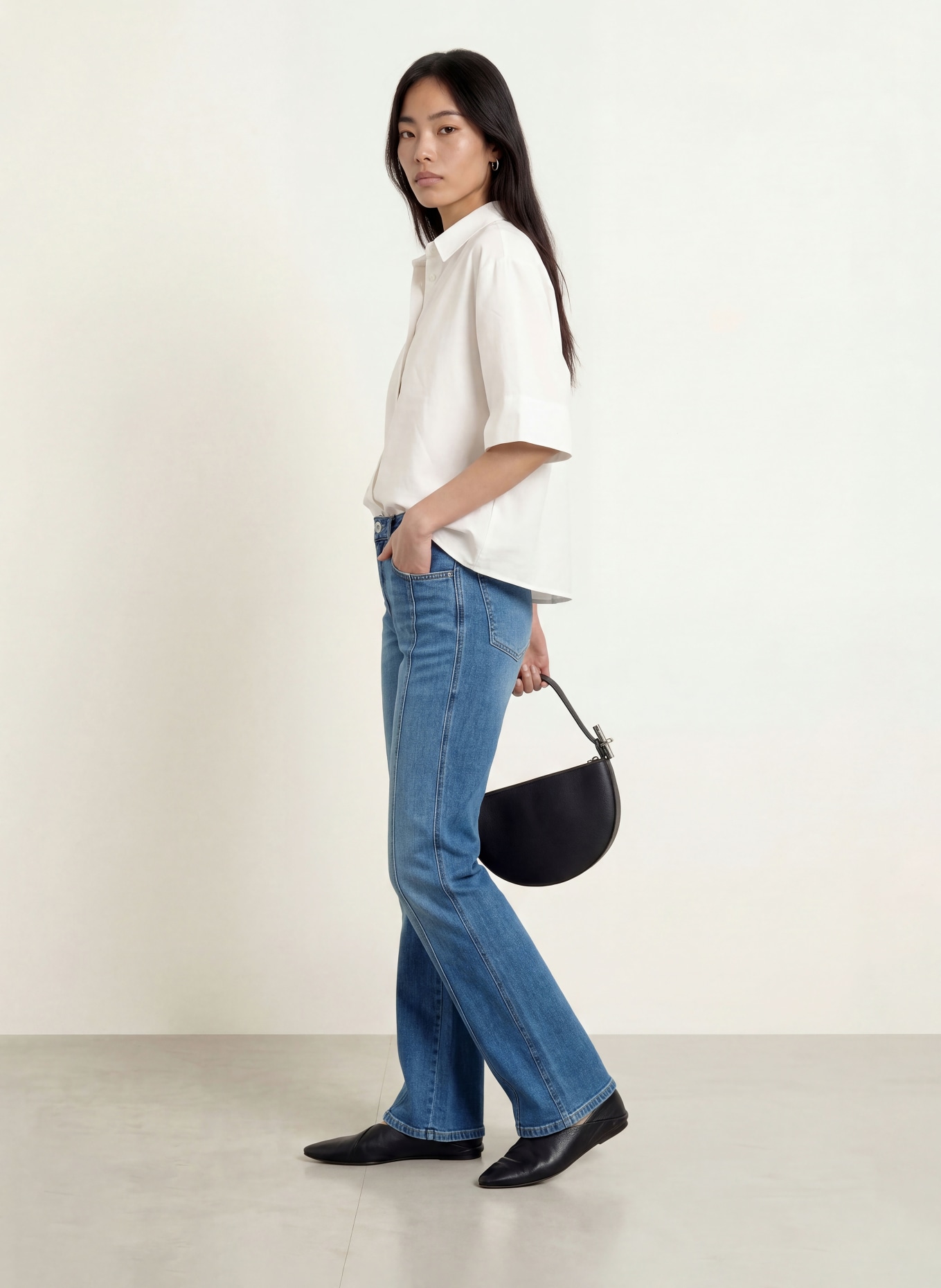 OPUS Jean évasé MIVA STRONG: 70390 mid blue
