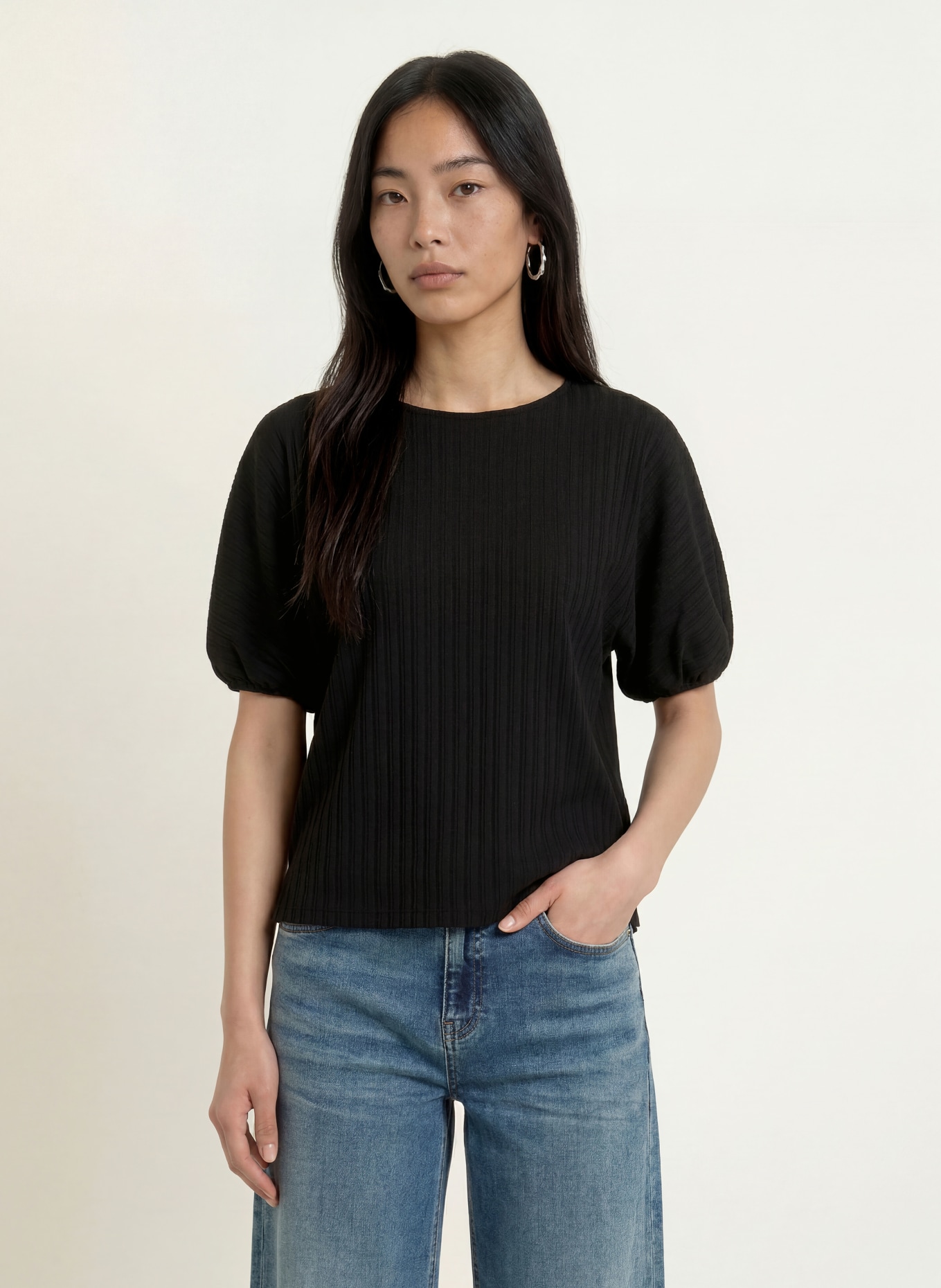 OPUS SEFARO T-shirt: BLACK