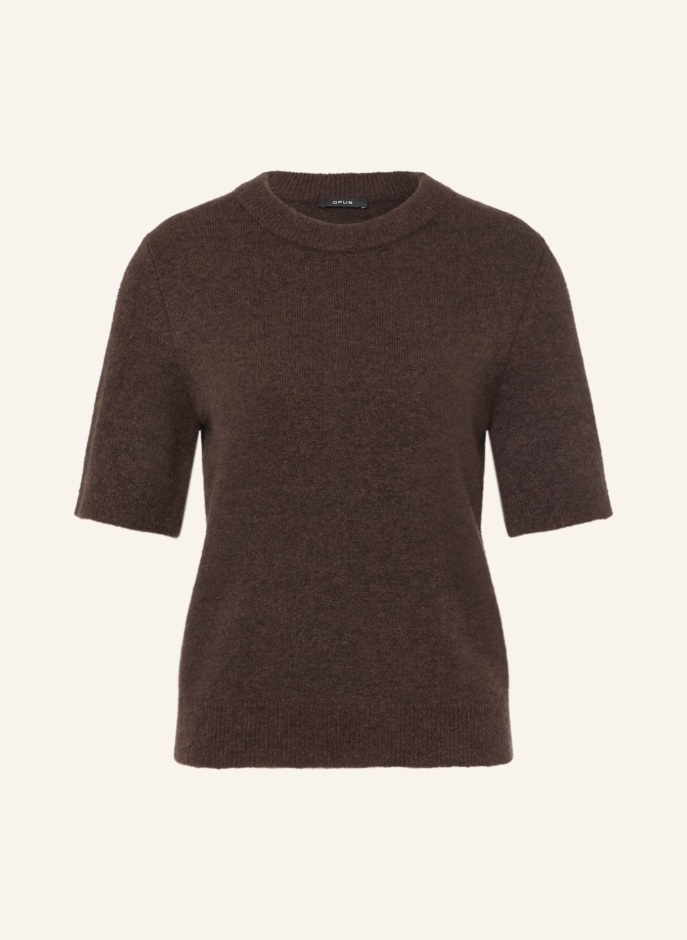 OPUS Strickshirt PIMOTA: DUNKELBRAUN