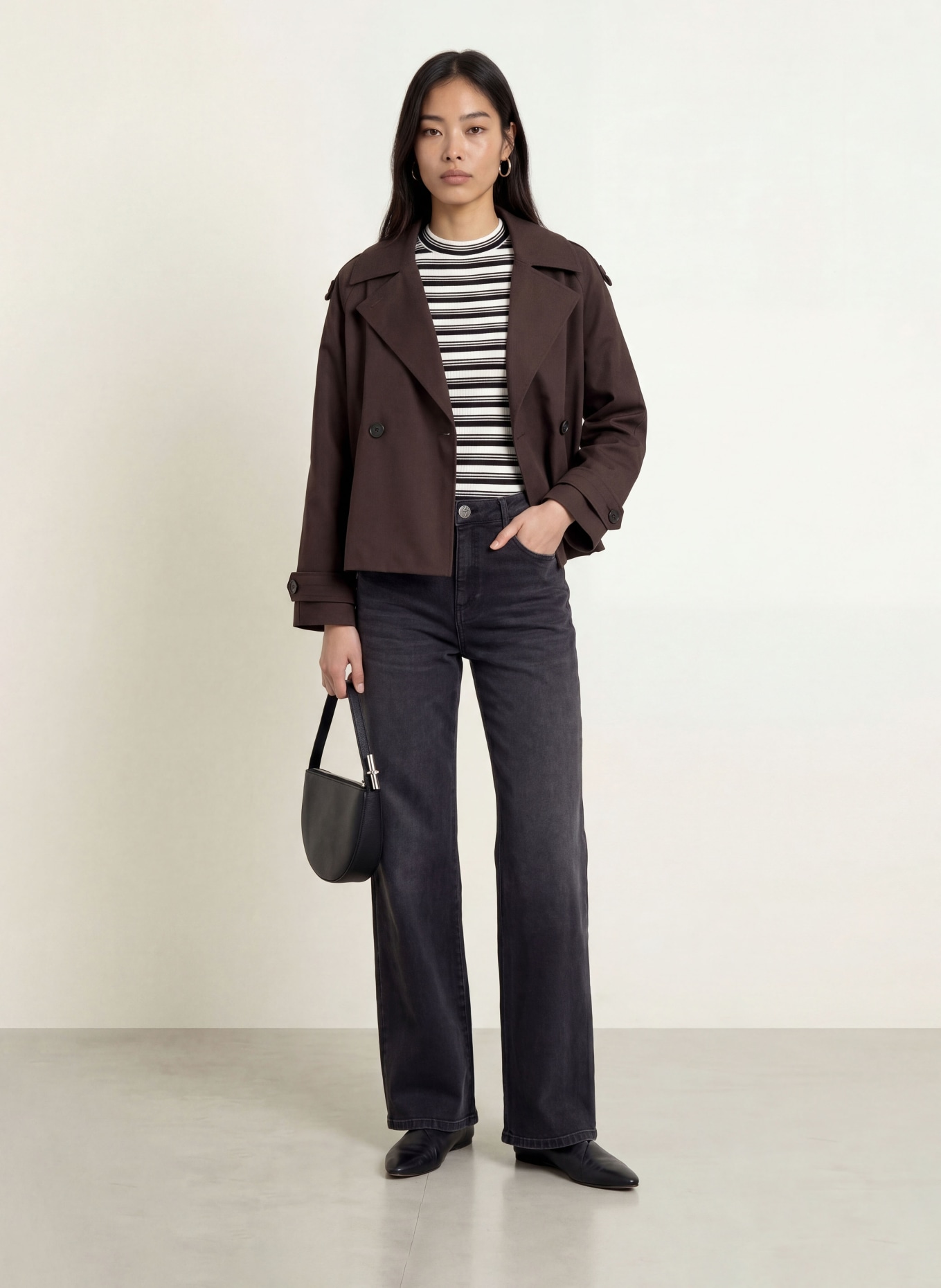 OPUS Jean à jambes larges MIVY: 70393 dark grey