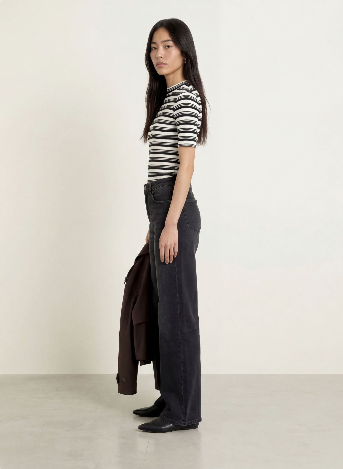 OPUS Jean à jambes larges MIVY: 70393 dark grey