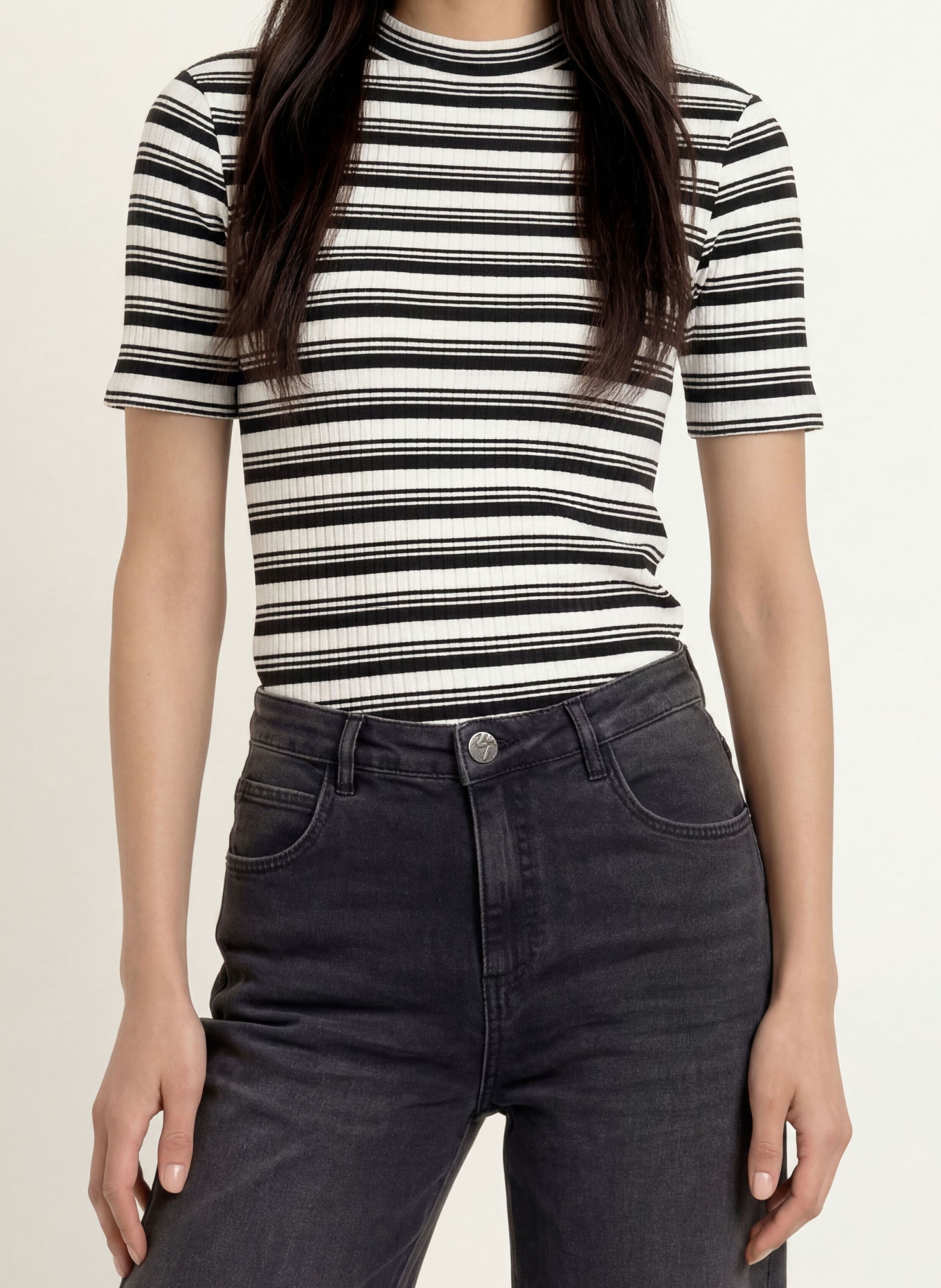 OPUS Jean à jambes larges MIVY: 70393 dark grey