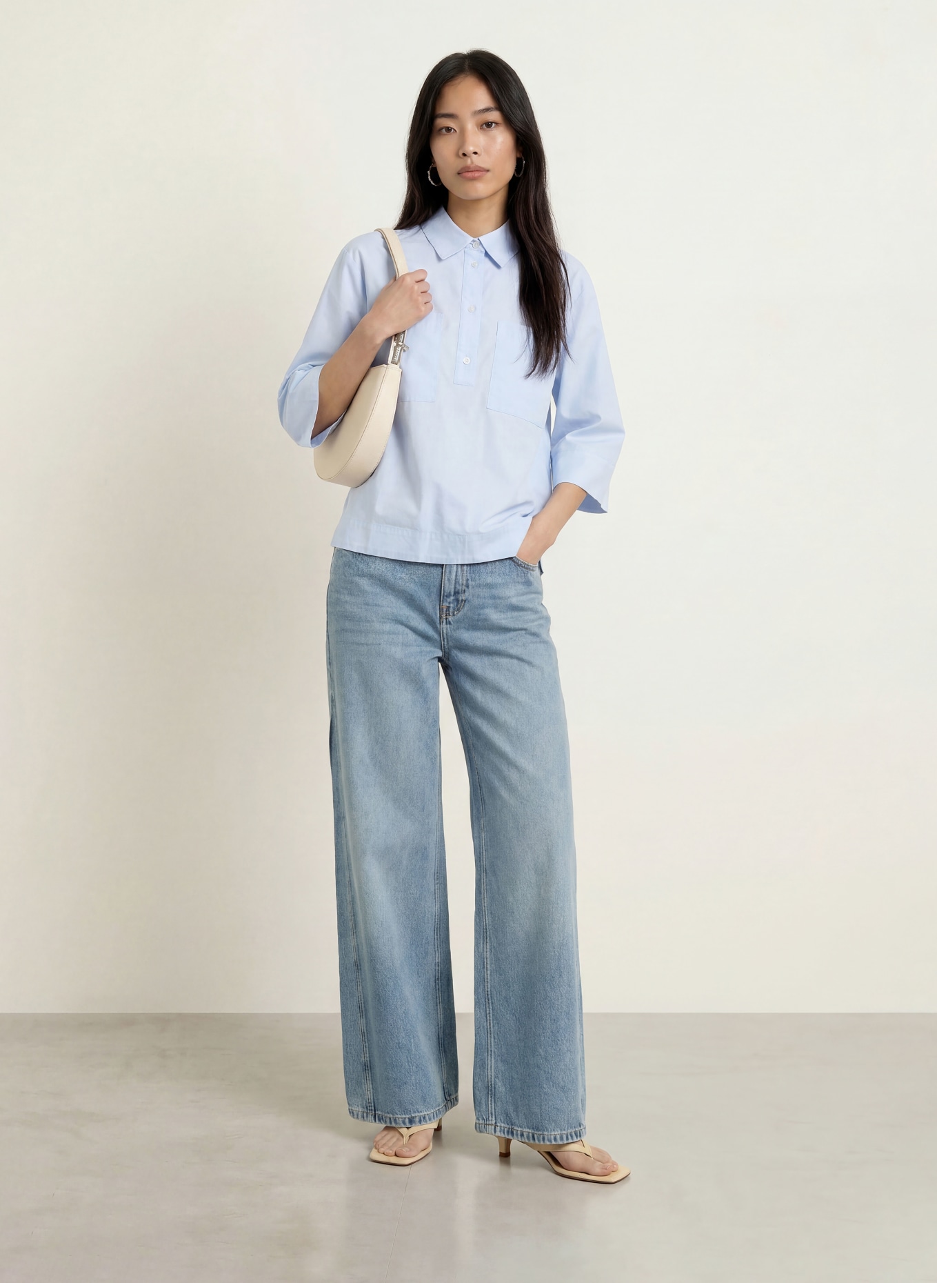 OPUS Wide-Leg Jeans MEDDY: 70396 mid blue