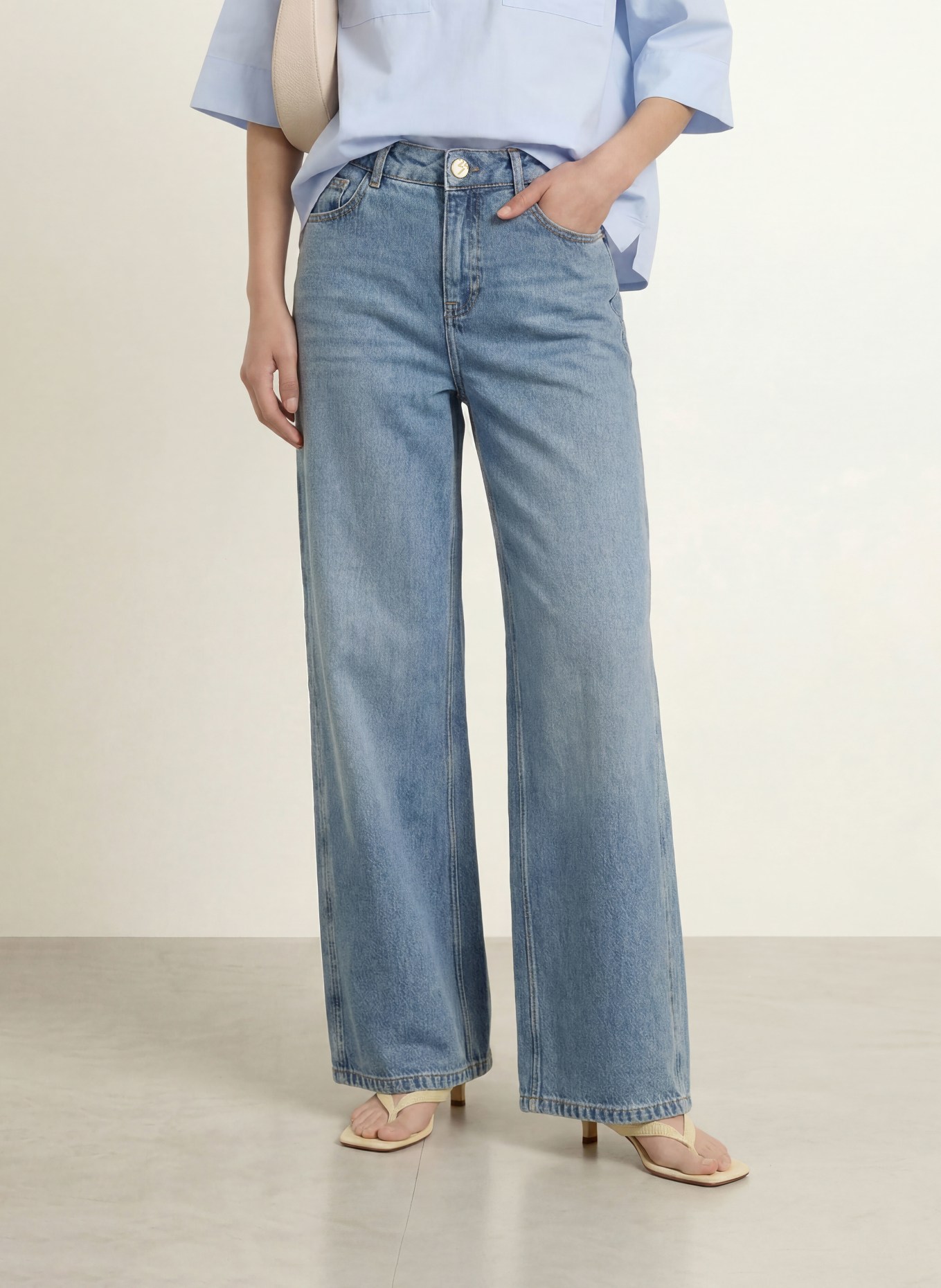 OPUS Wide-Leg Jeans MEDDY: 70396 mid blue