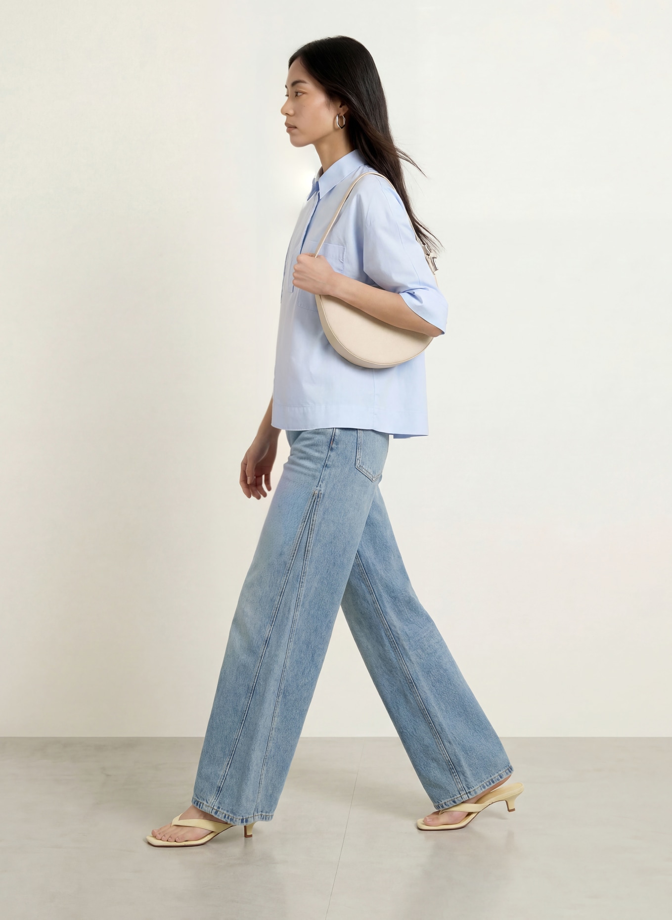 OPUS Wide-Leg Jeans MEDDY: 70396 mid blue
