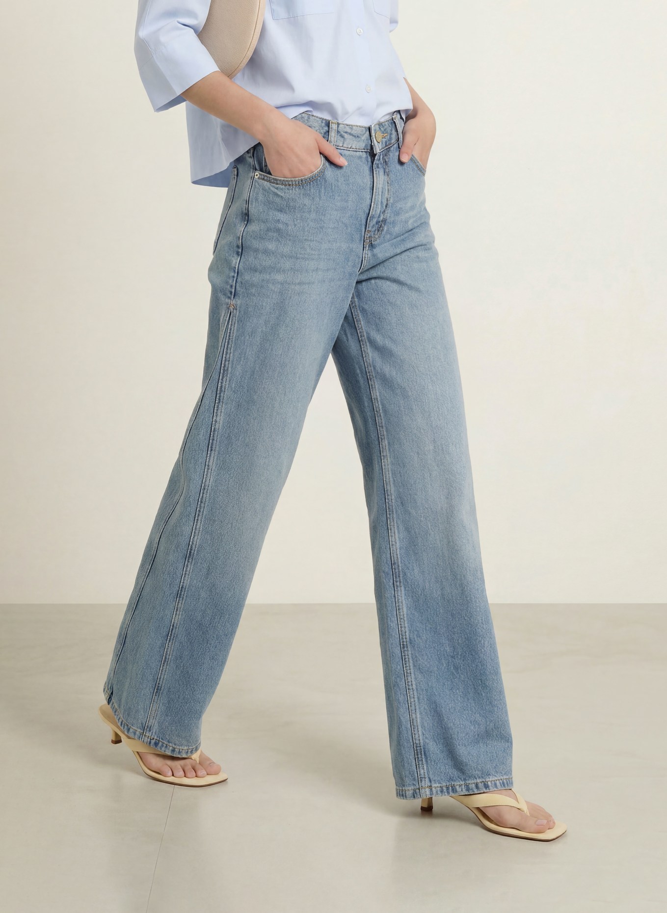 OPUS Wide-Leg Jeans MEDDY: 70396 mid blue