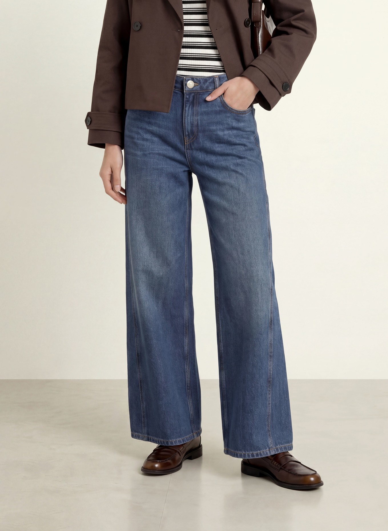 OPUS Wide-Leg Jeans MEDDY: 70394 dark blue