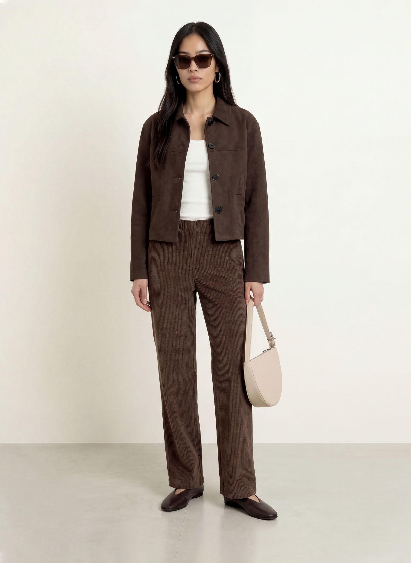 OPUS Marlenehose MILENI aus Cord: DUNKELBRAUN