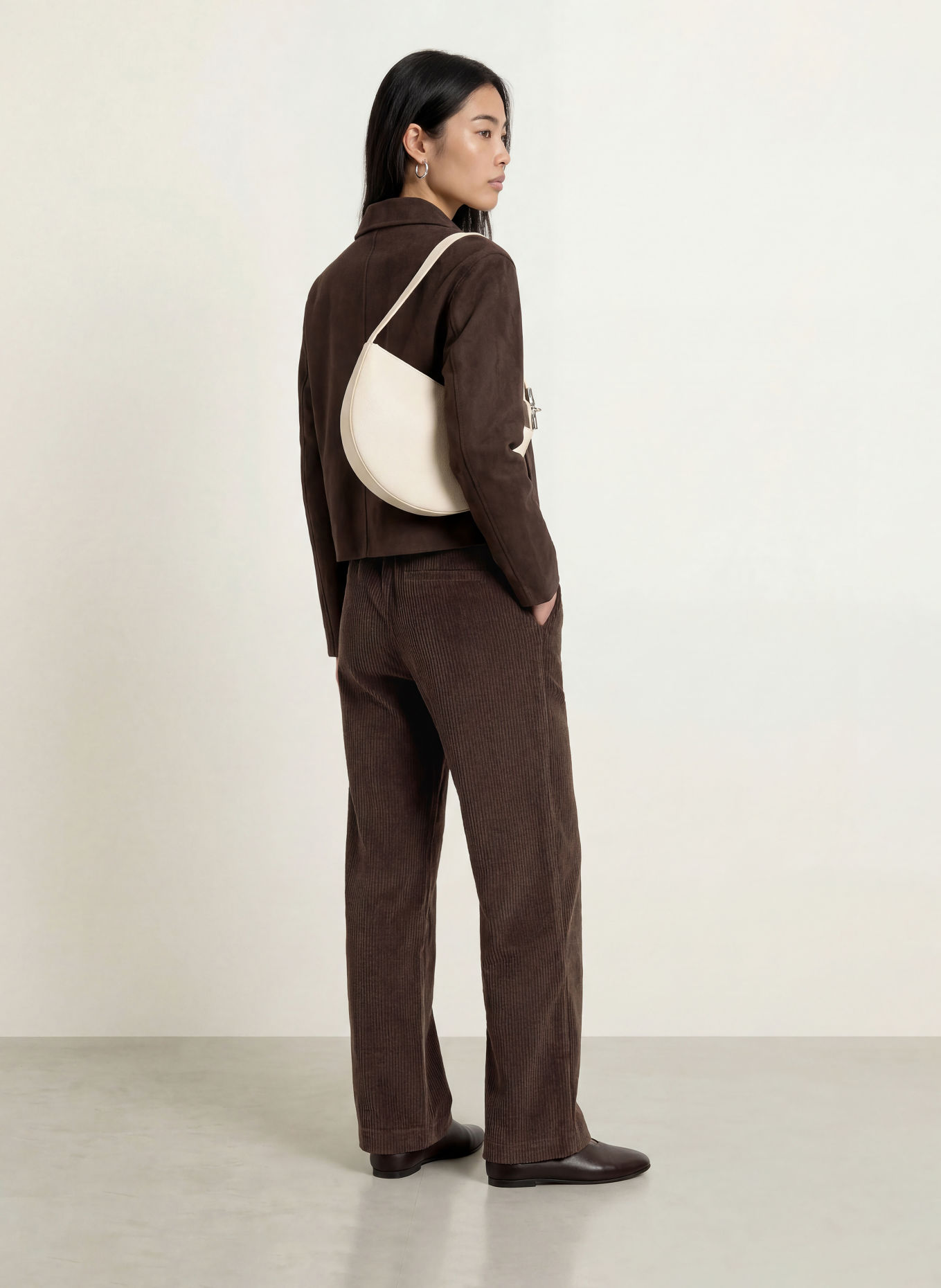 OPUS Marlenehose MILENI aus Cord: DUNKELBRAUN