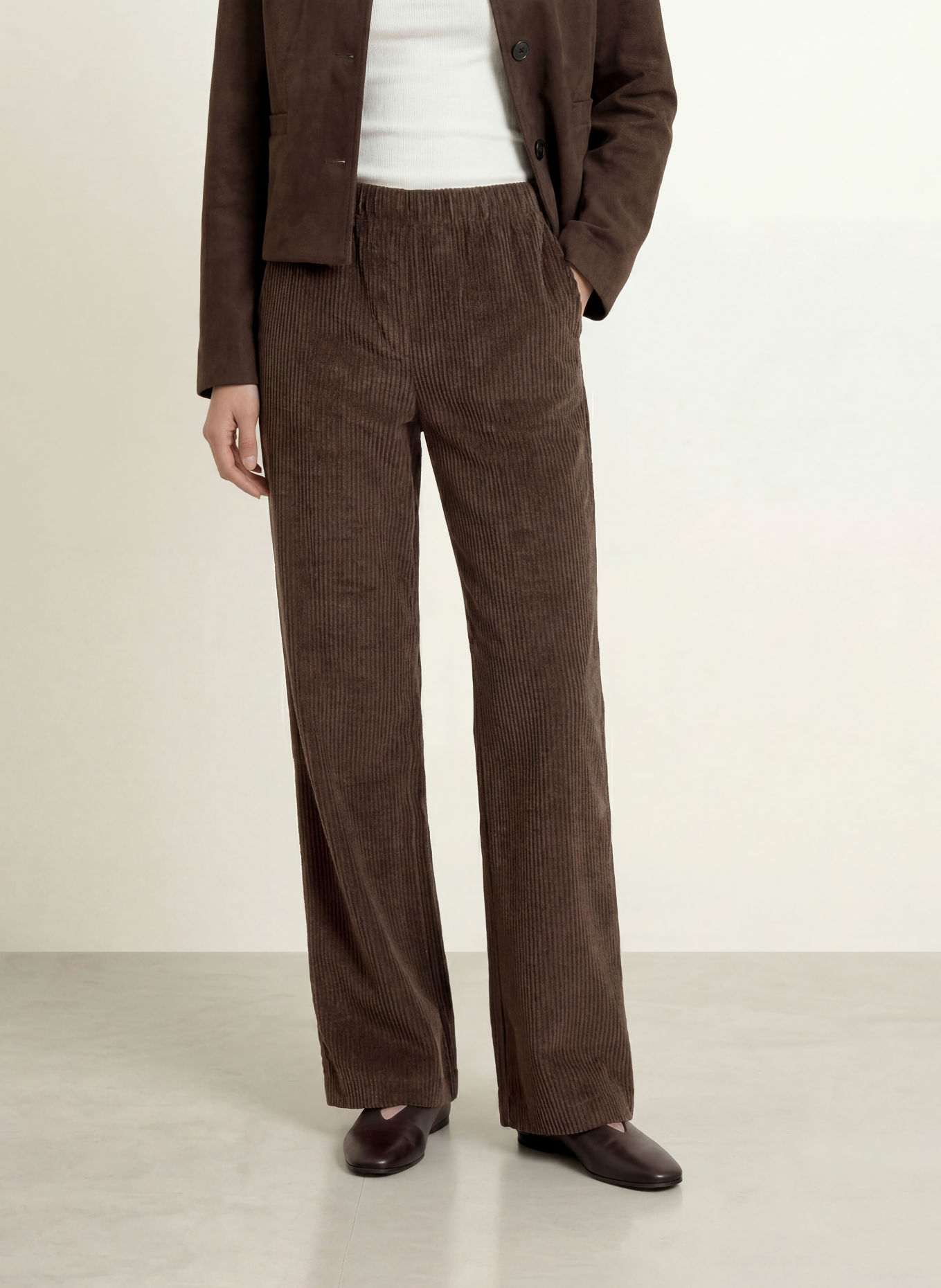 OPUS Marlenehose MILENI aus Cord: DUNKELBRAUN