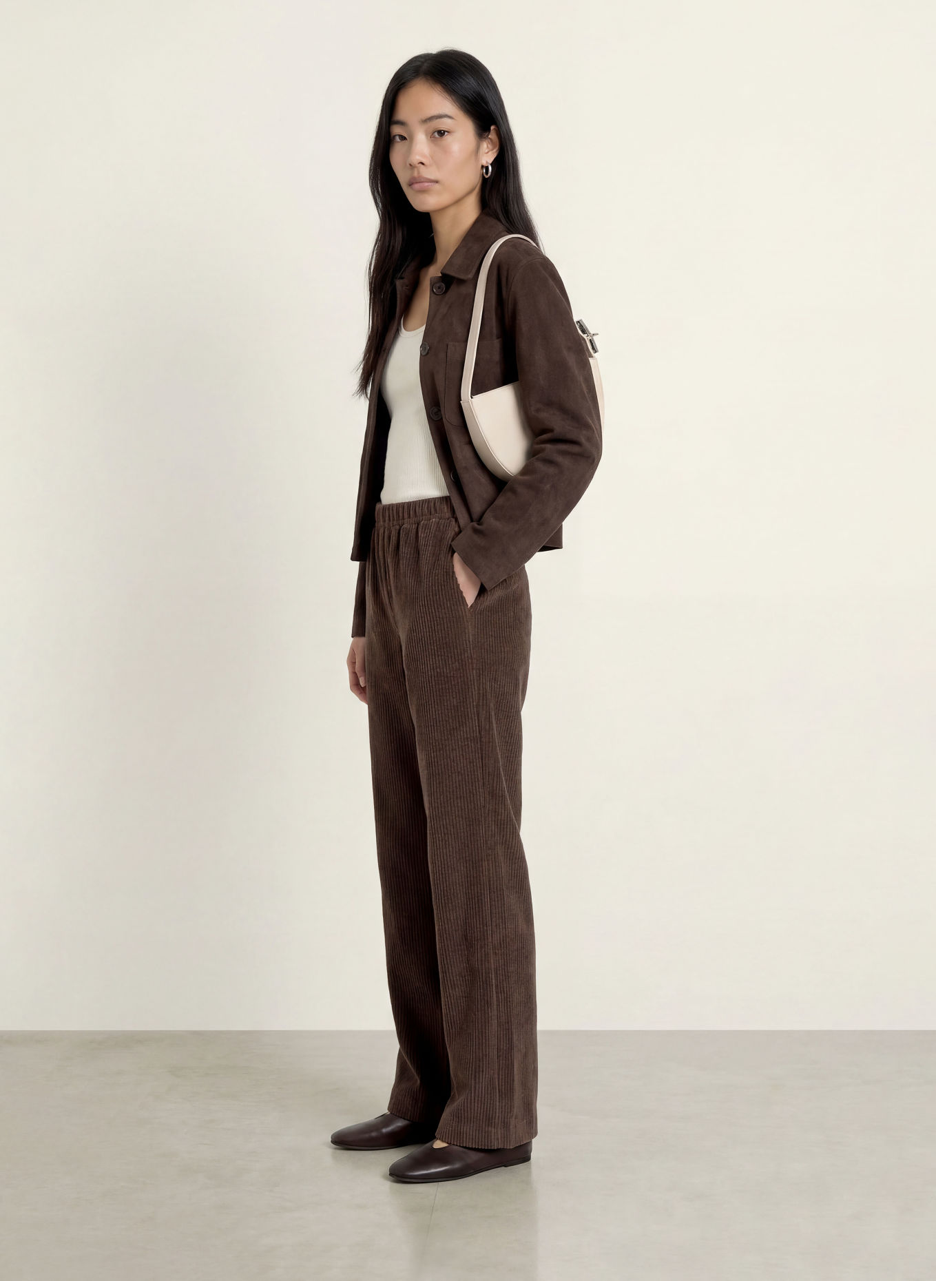 OPUS Marlenehose MILENI aus Cord: DUNKELBRAUN