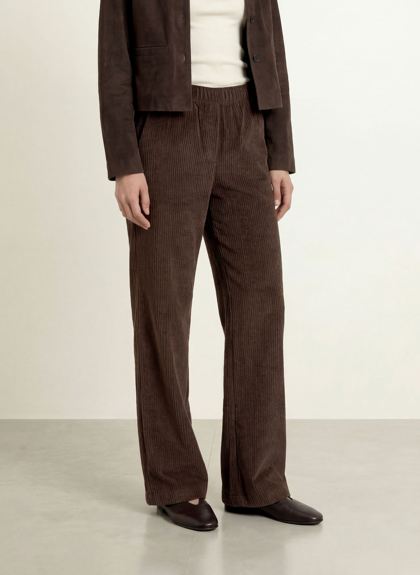 OPUS Marlenehose MILENI aus Cord: DUNKELBRAUN