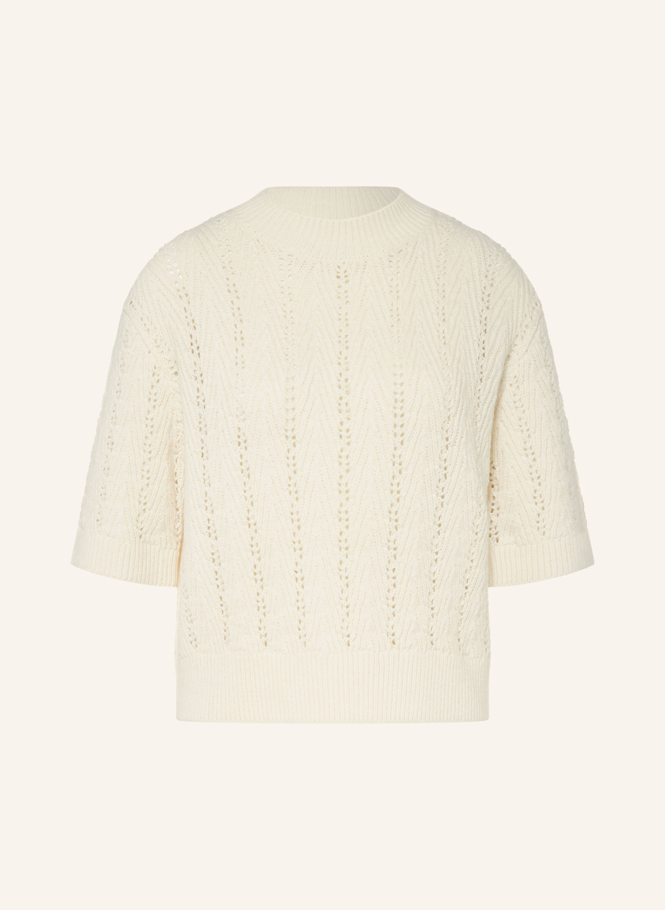 OPUS Gebreid shirt PUDY: ECRU