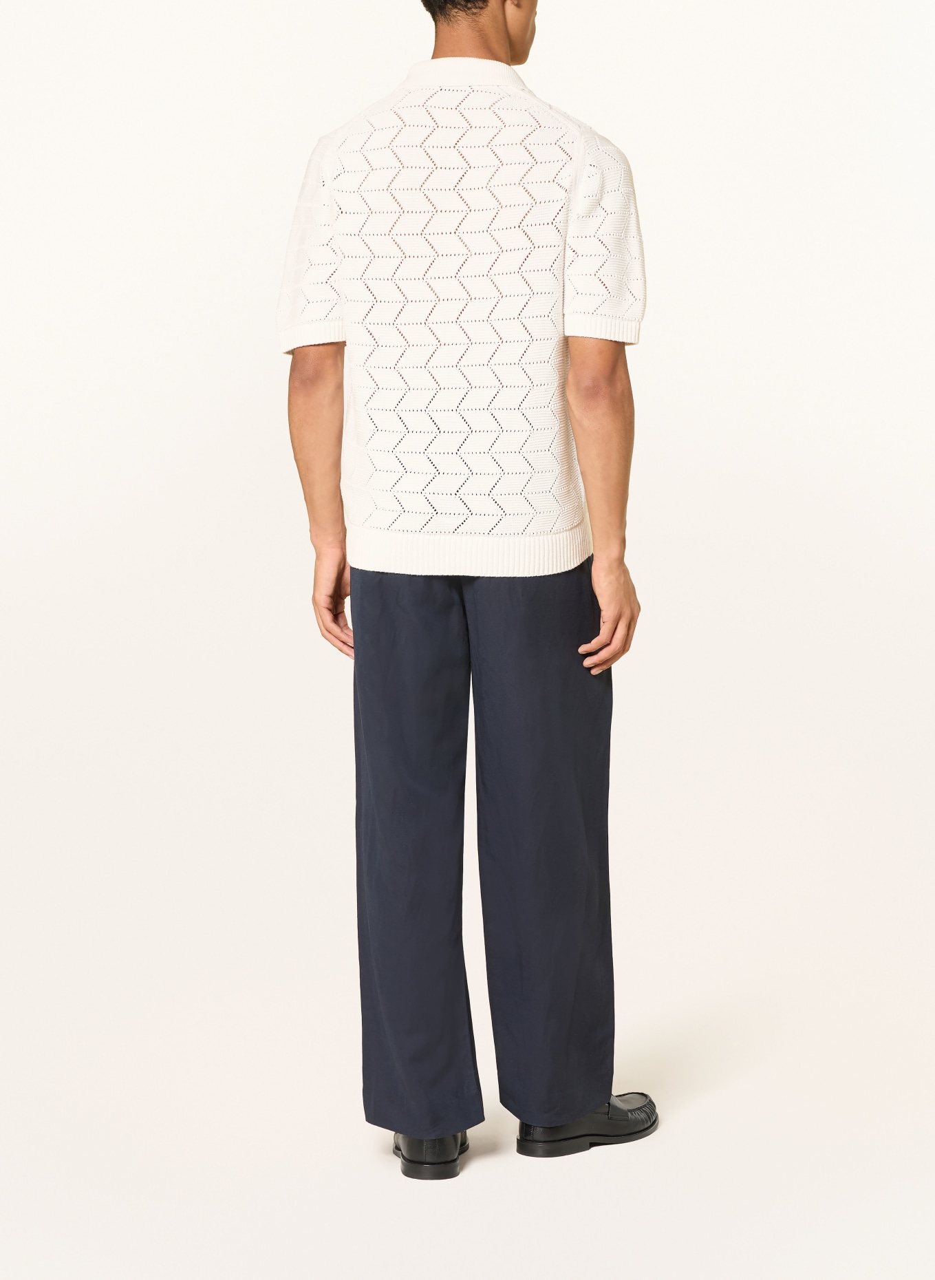 REISS DALKEITH Regular Fit Knit Shirt: WHITE