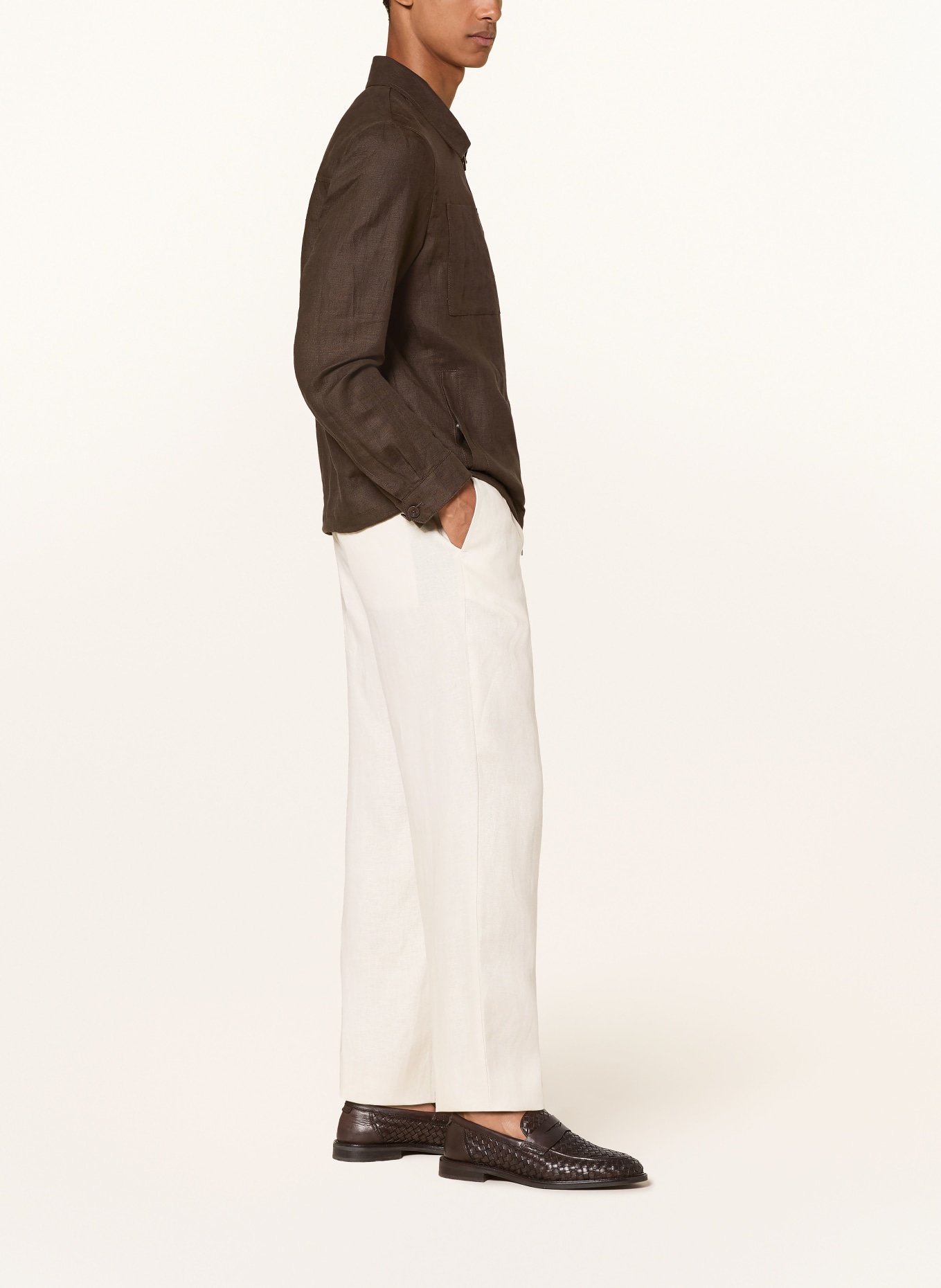 REISS Pantalon BARGES coupe slim style jogging: ÉCRU